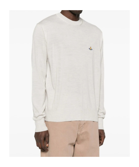 Vivienne Westwood Orb-embellished Crew-neck Sweater In White