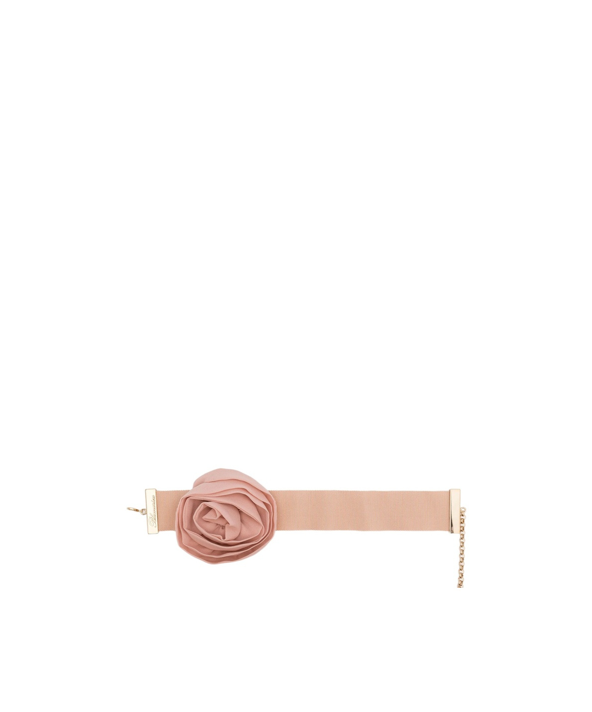 Blumarine Georgette Rose Necklace In Yellow