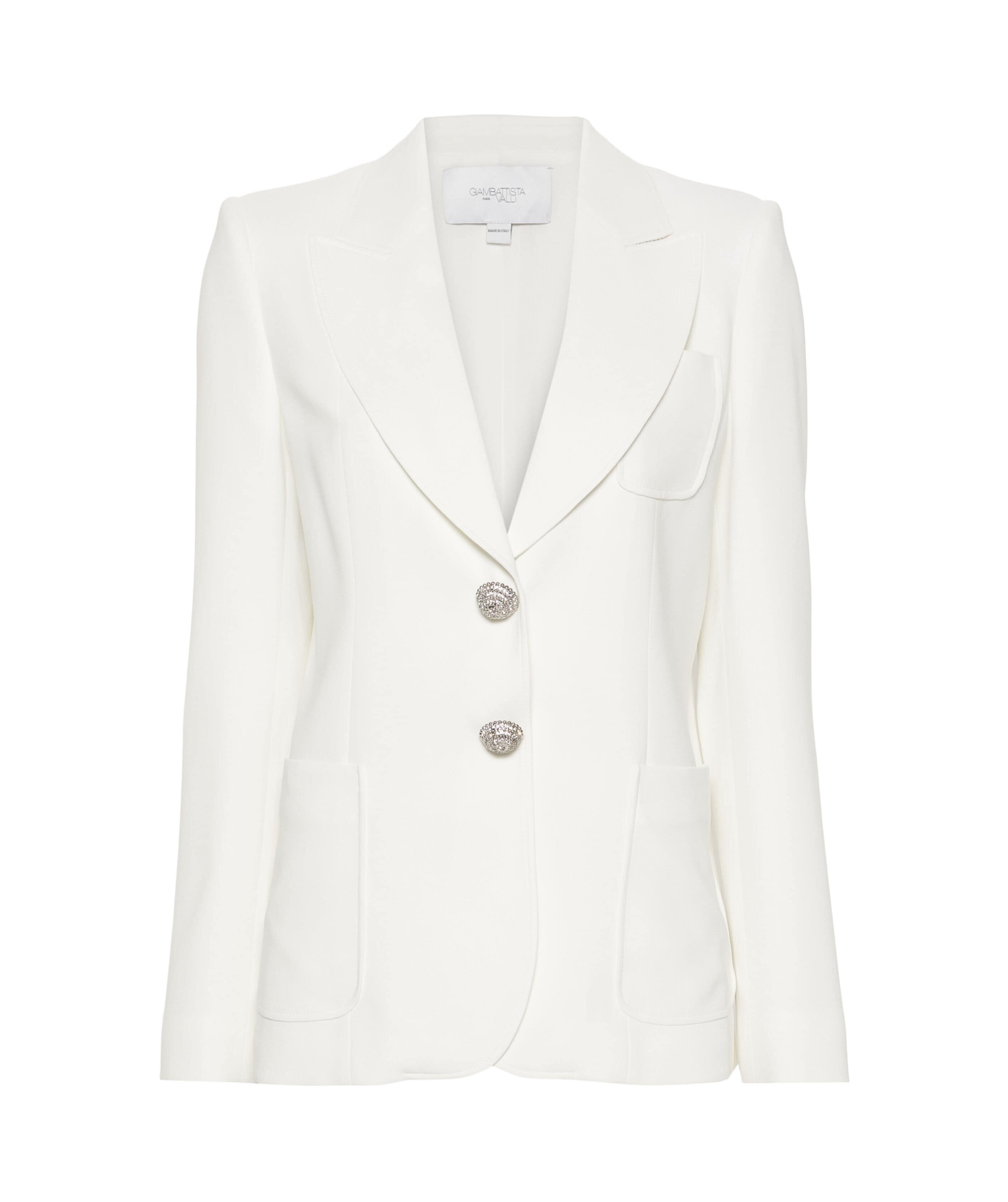 Giambattista Valli Crystal-embellished Blazer In White