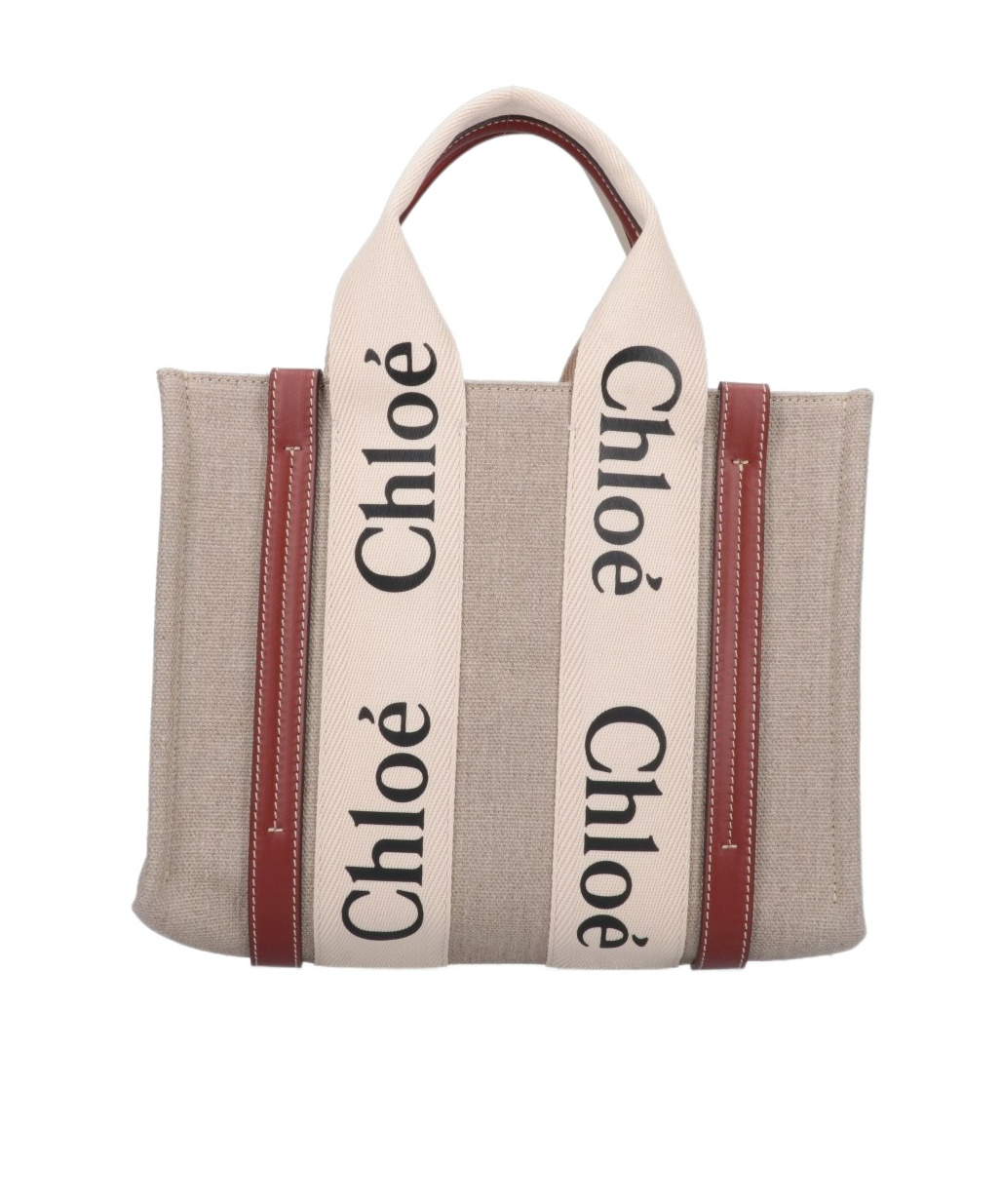 Chloé Small Double Handle Shoulder Bag In Nude