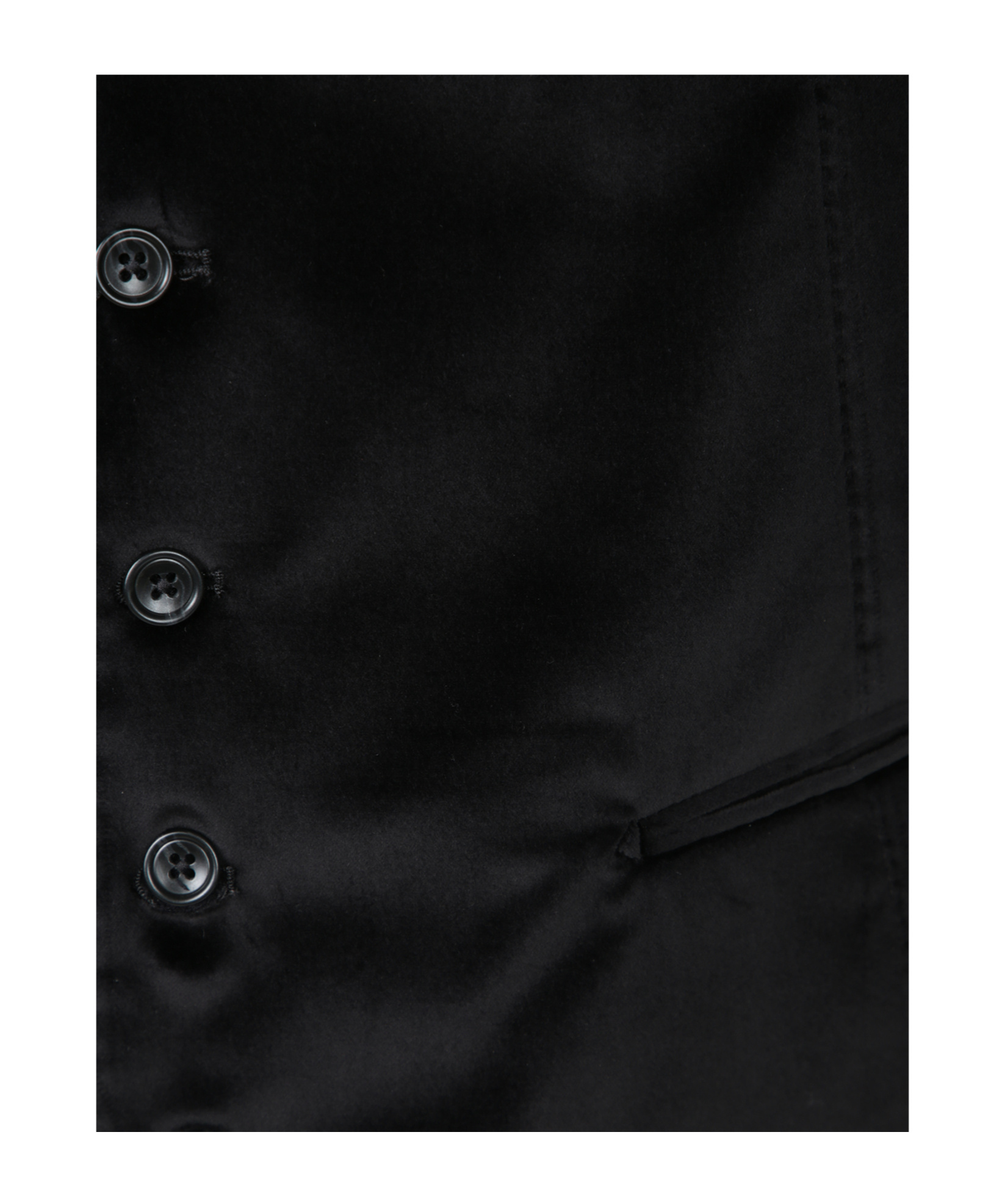 Tagliatore Velvet Button-front Vest In Black