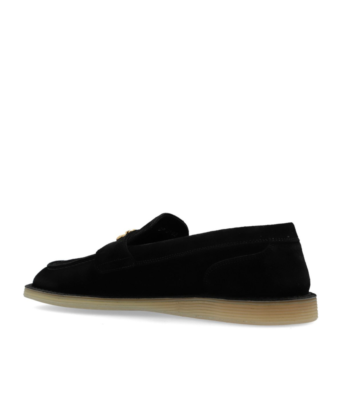 Dolce & Gabbana Logo-lettering Loafers In Black