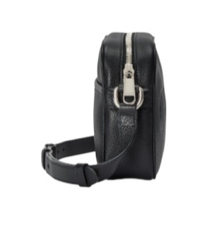 Gucci Mini Logo-appliqué Leather Shoulder Bag In Black