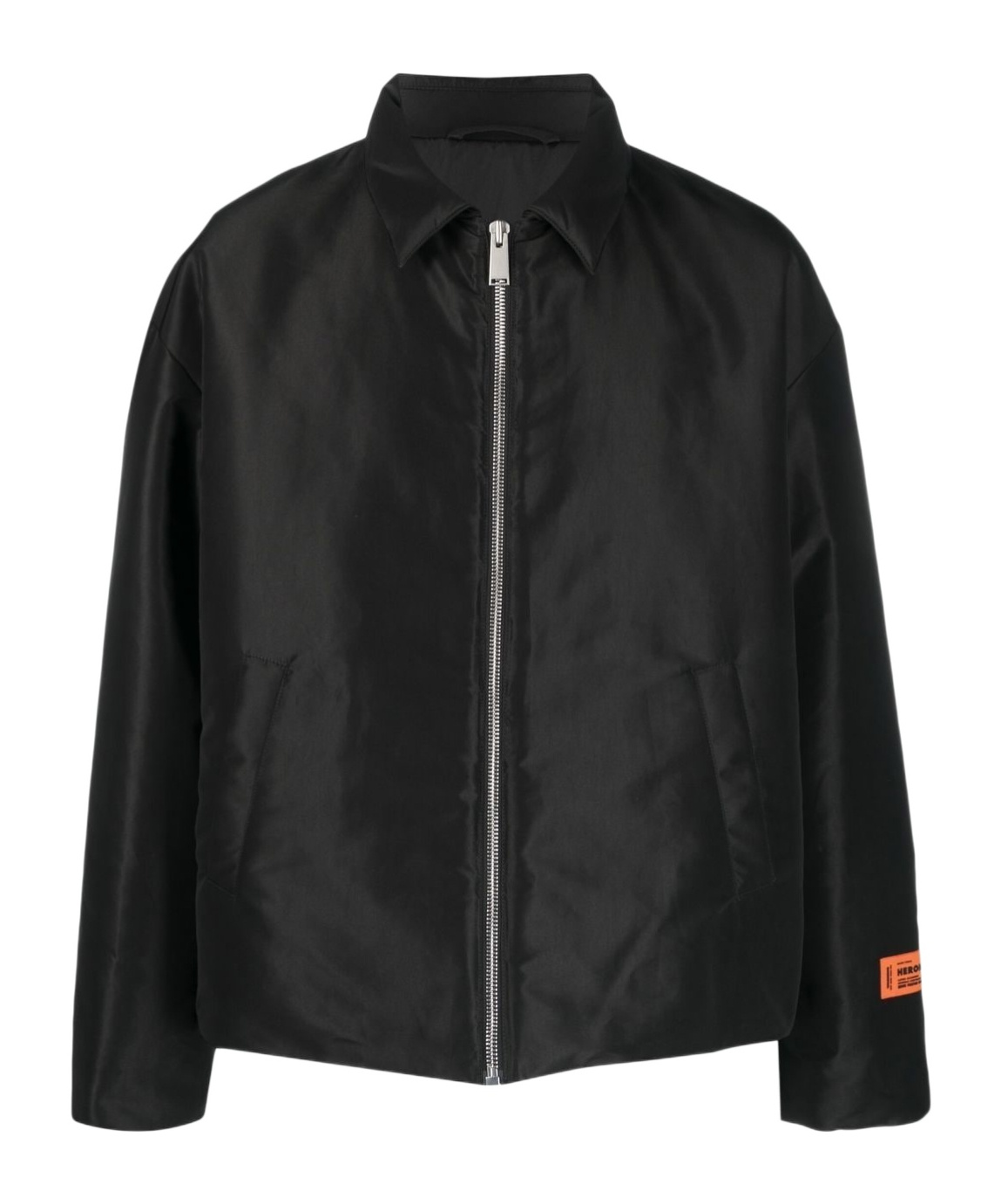 Heron Preston Collared Zip-up Jacket In Black