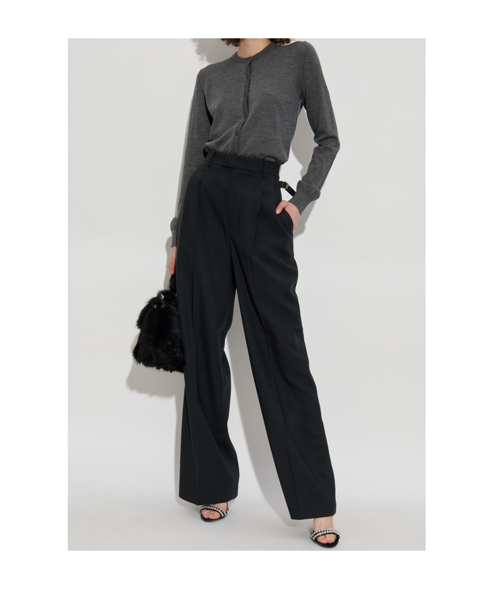 Dolce & Gabbana Button-front Cardigan In Gray