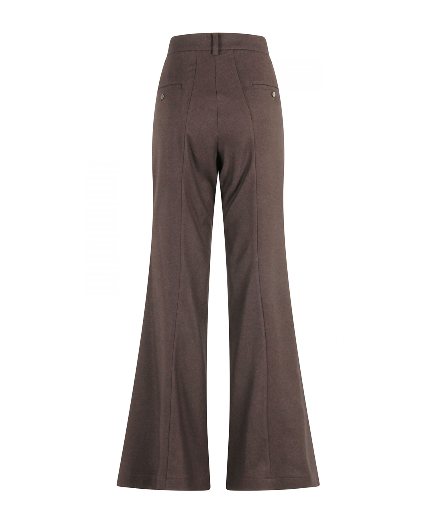 Alysi Belt Loop Casual Pants In Brown