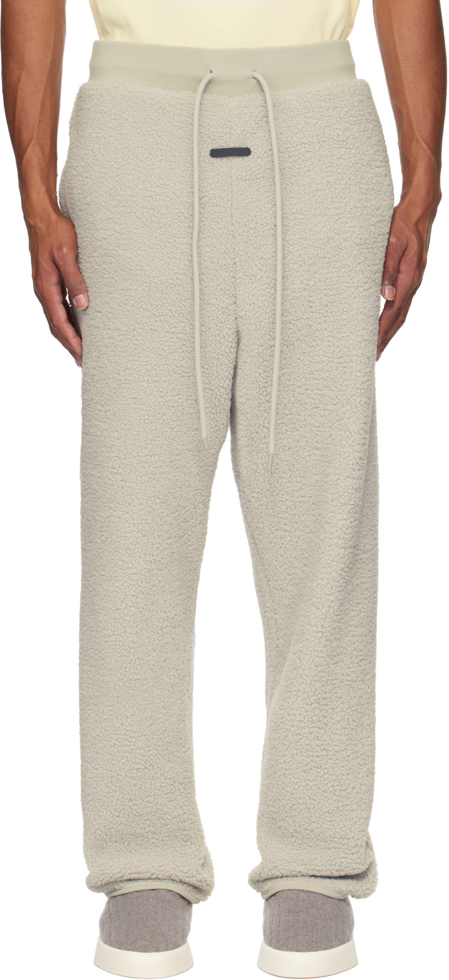 Shop Fear Of God Fleece Hike Sweatpants In Nude