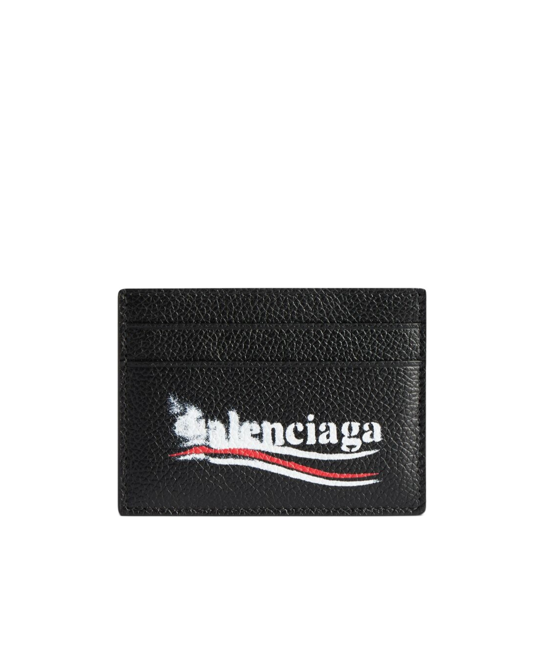 BALENCIAGA BALENCIAGA POLITICAL STENCIL LOGO PRINTED CARD HOLDER