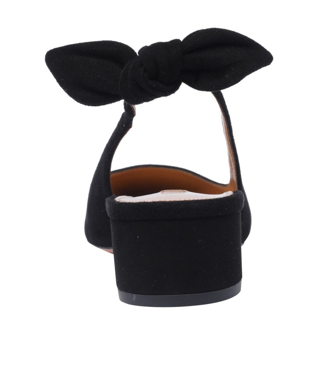 Aquazzura Black Slingback With Bow Detail In Black