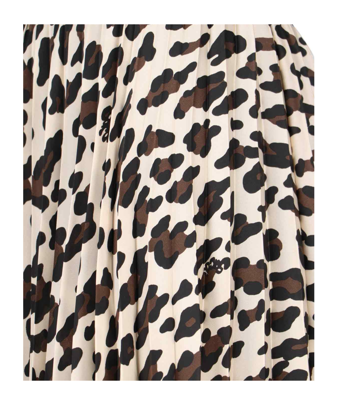 Shop Sacai Leopard-print Midi Skirt In Nude