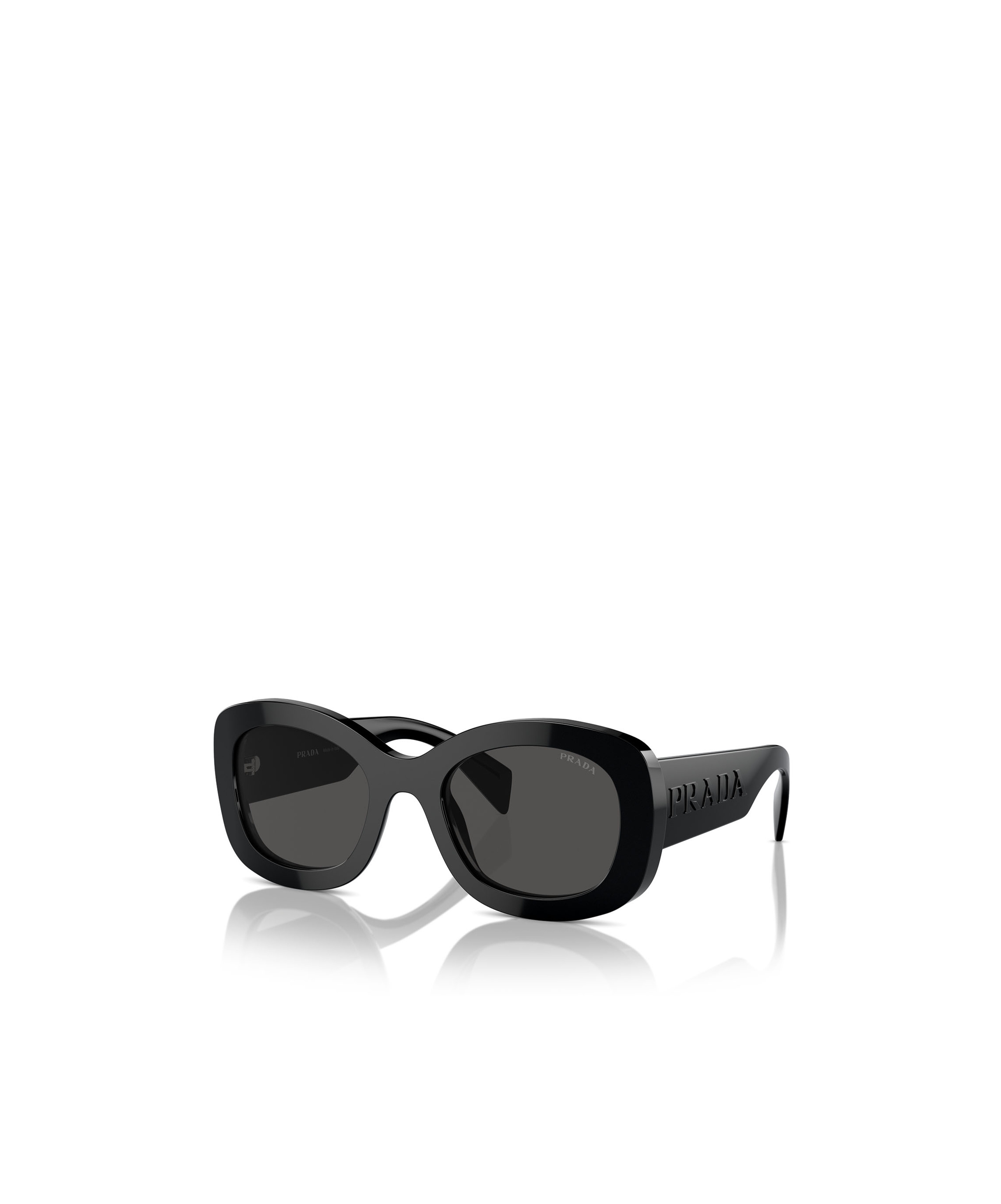 Prada Womens Black Pr A13s Butterfly-frame Acetate Sunglasses In Black