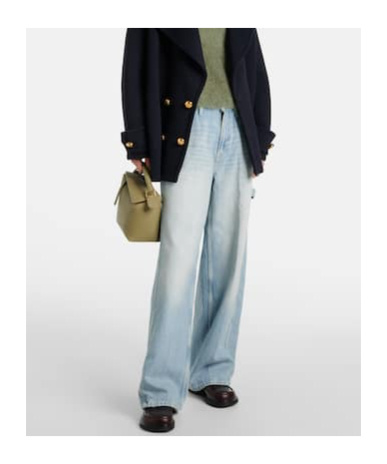 Re/done Wide-leg Jeans In Blue