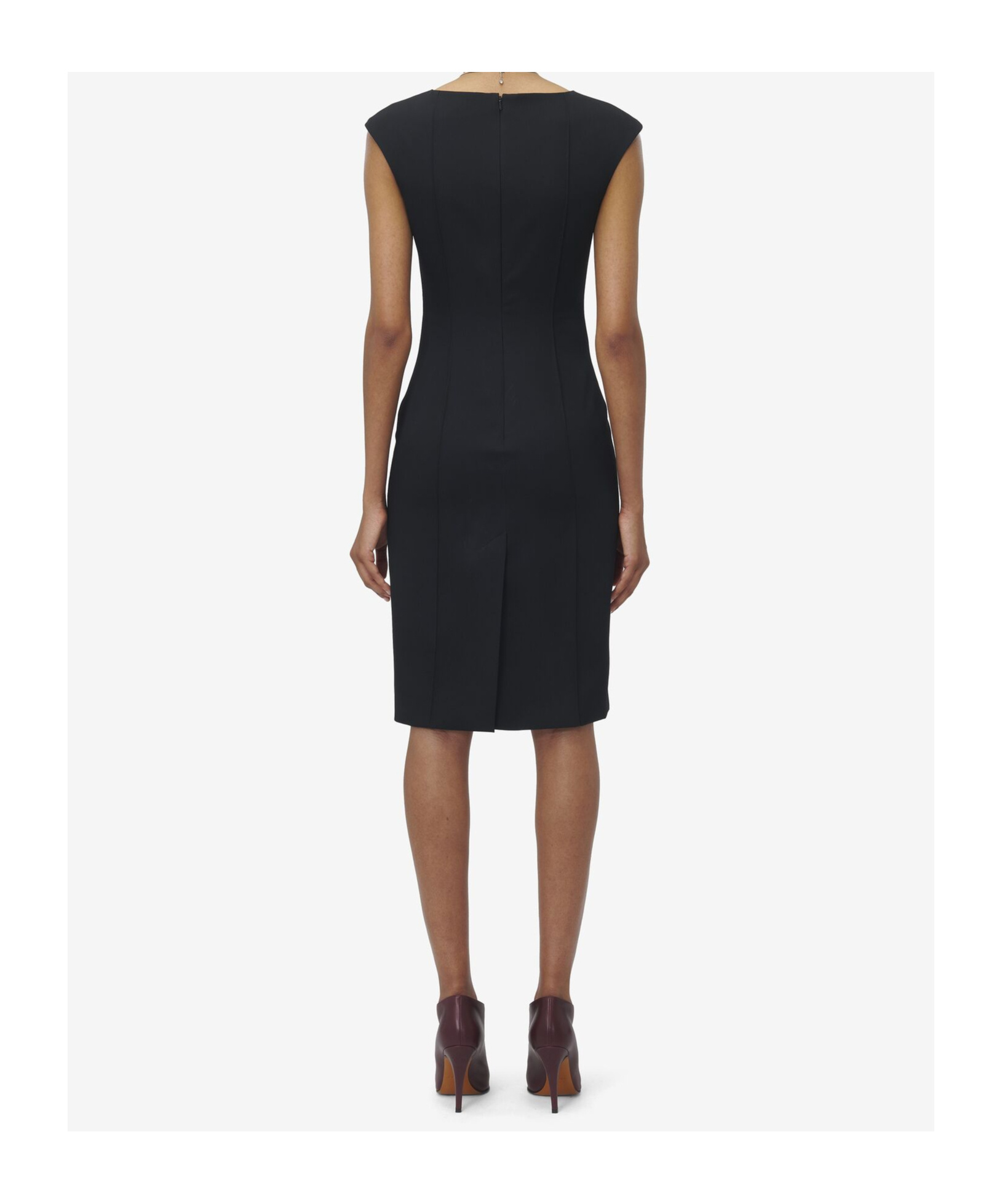 Alexander Mcqueen Wool Pencil Mini Dress In Black