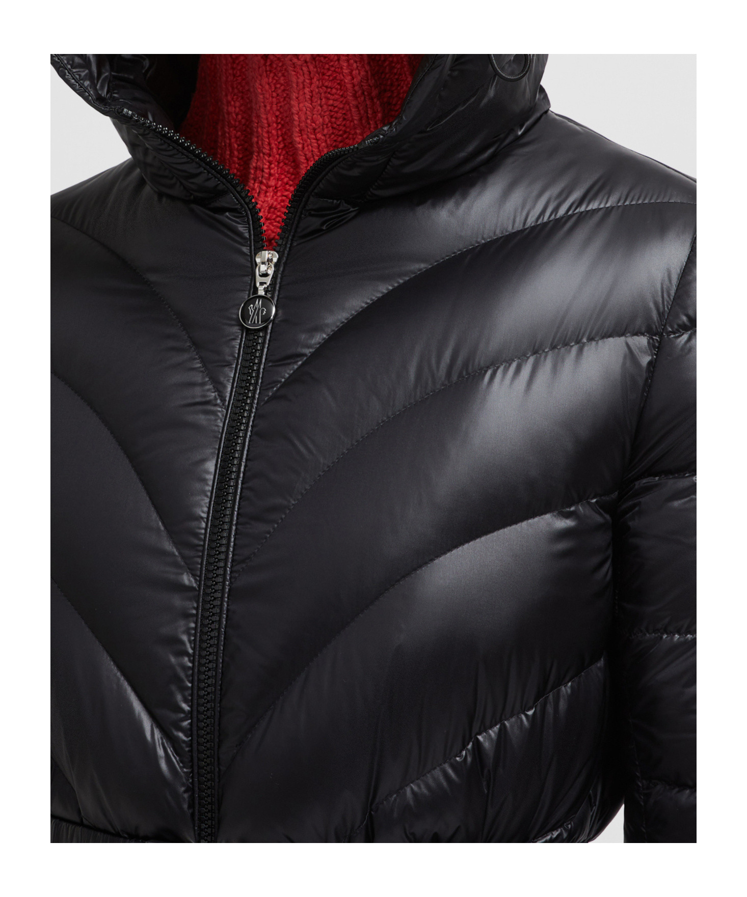 MONCLER ARGENNO HOODED MID-LENGTH DOWN JACKET