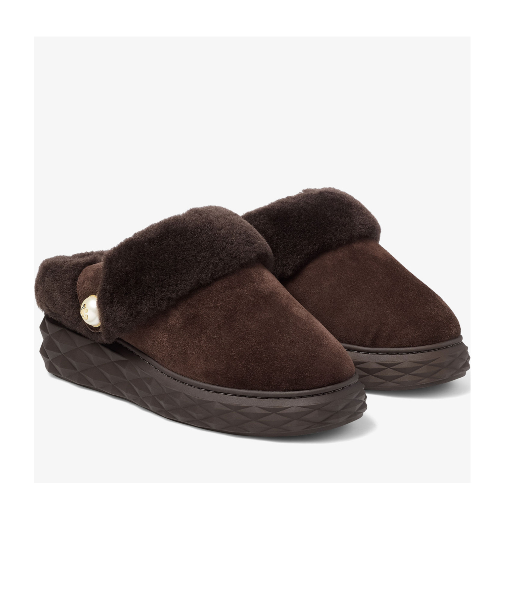 Jimmy Choo Round-toe Mules In Brown