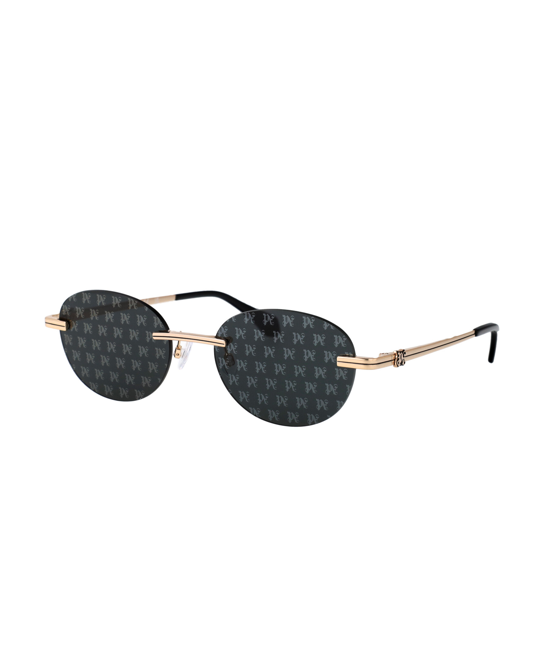 Palm Angels Geometric Sunglasses In Gold-tone