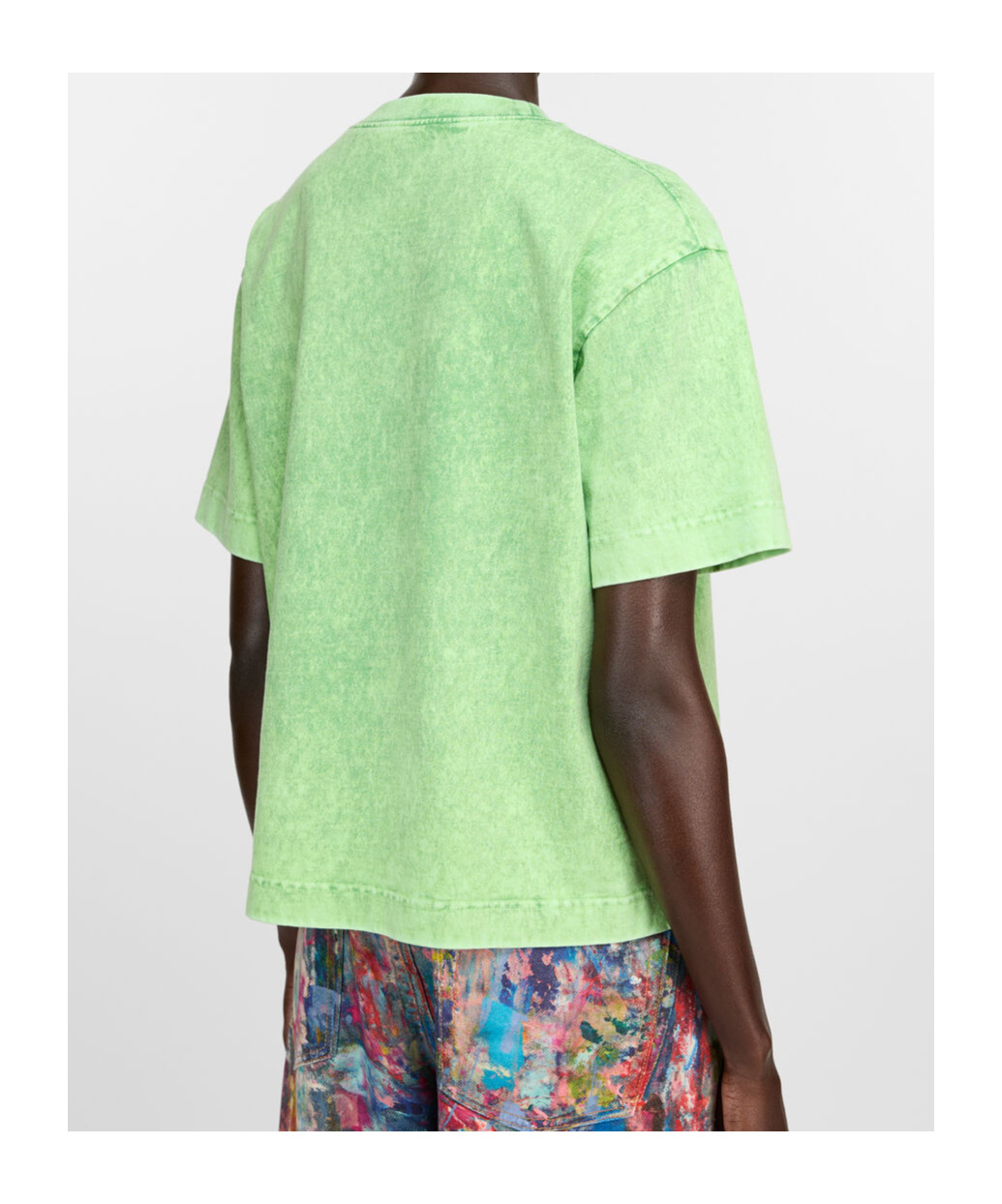 Acne Studios Oversized T-shirt With Fade-out Vintage Finish In Green