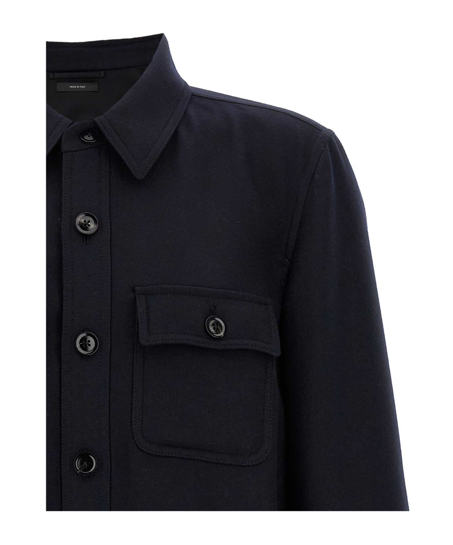 Tom Ford Button-up Cashmere Overshirt In Black