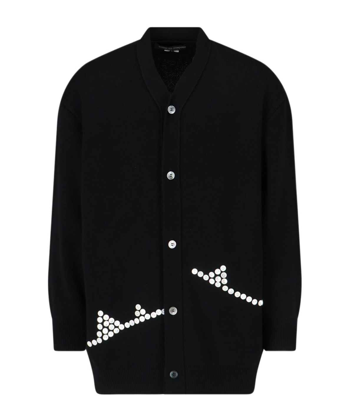 Comme Des Garçons Button Detail Knitwear Sweater With Cuffed Sleeves