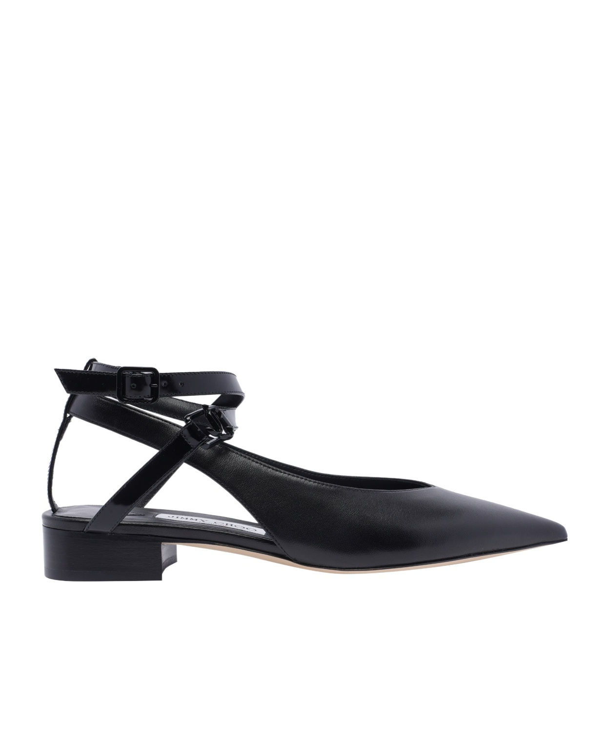 Jimmy Choo Pointed Flat Sandals In Black