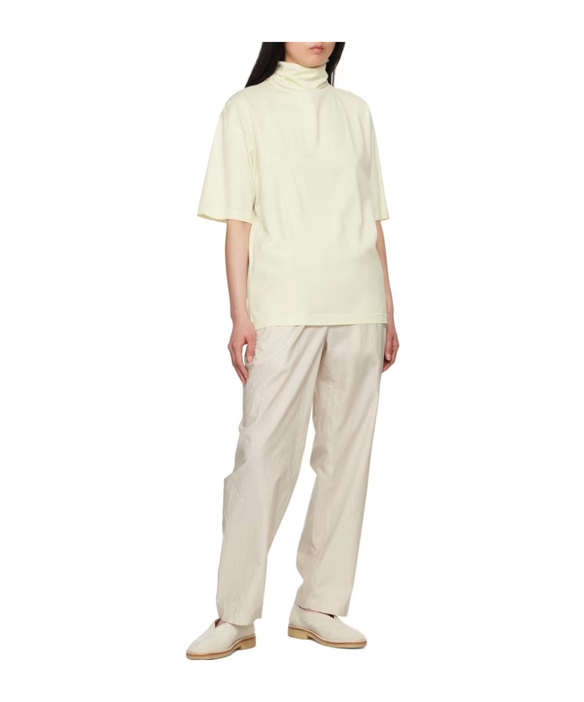 Lemaire Relaxed Elastic Waist Casual Pants In Nude