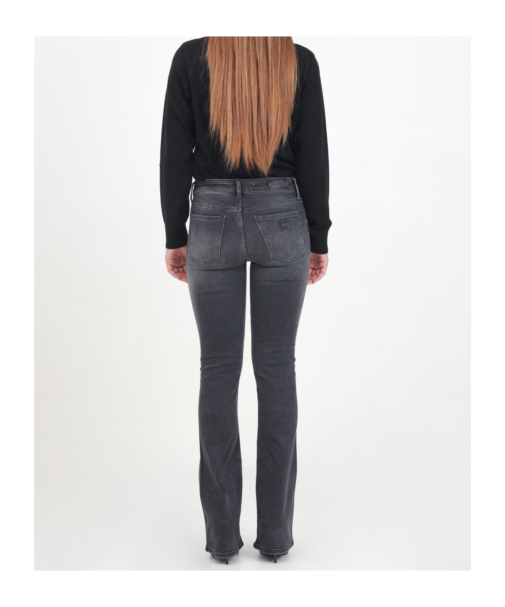 Armani Exchange Belt-loop Jeans In Black