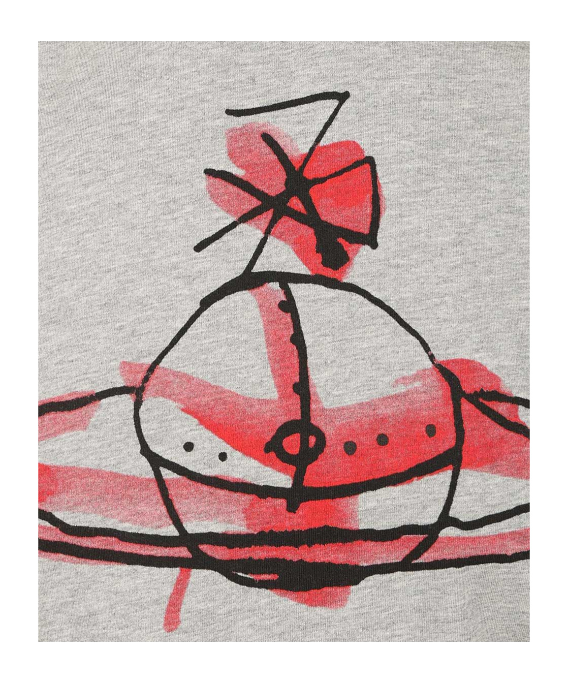 Vivienne Westwood Drawn Orb Muscle Vest Grey In White