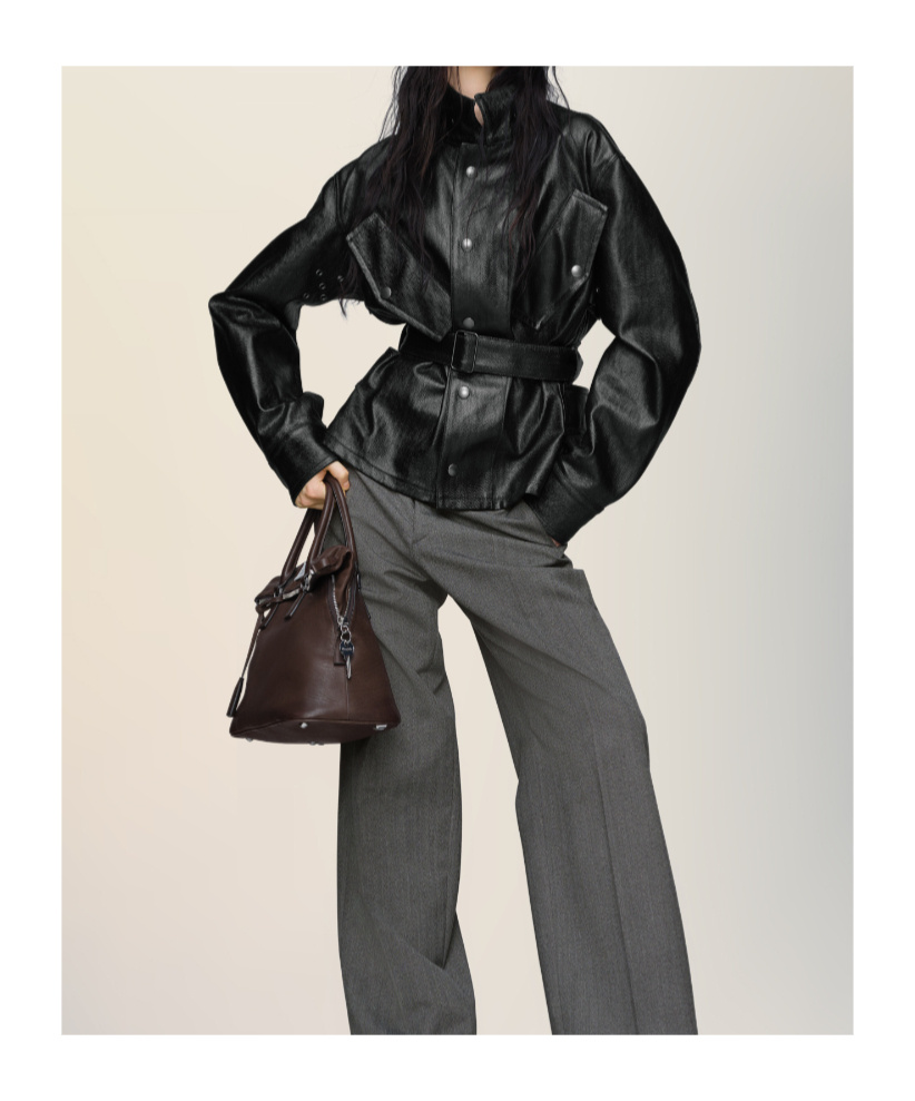 Maison Margiela Womens Black Belted Regular-fit Coated-cotton Jacket In Black