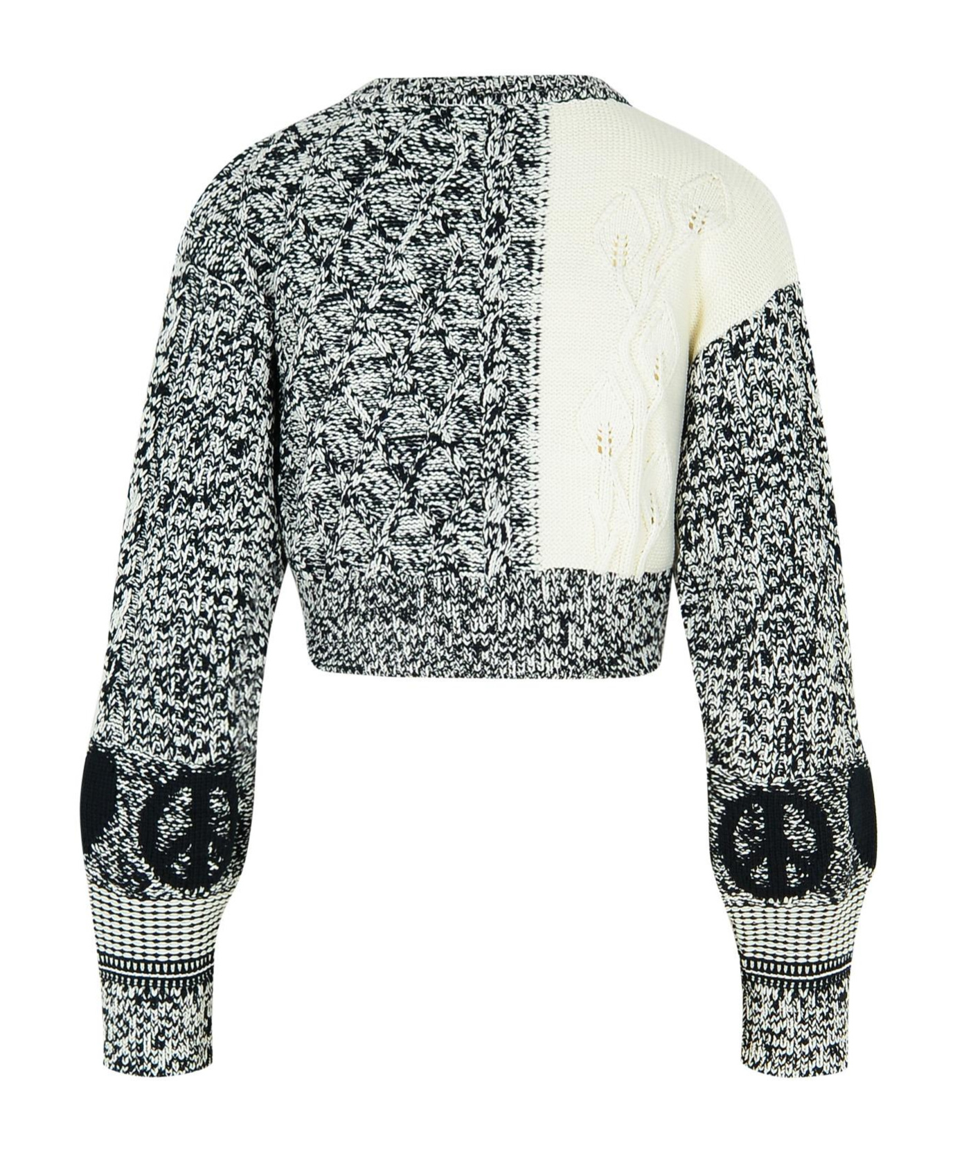 Moschino Cropped Sweater In Black