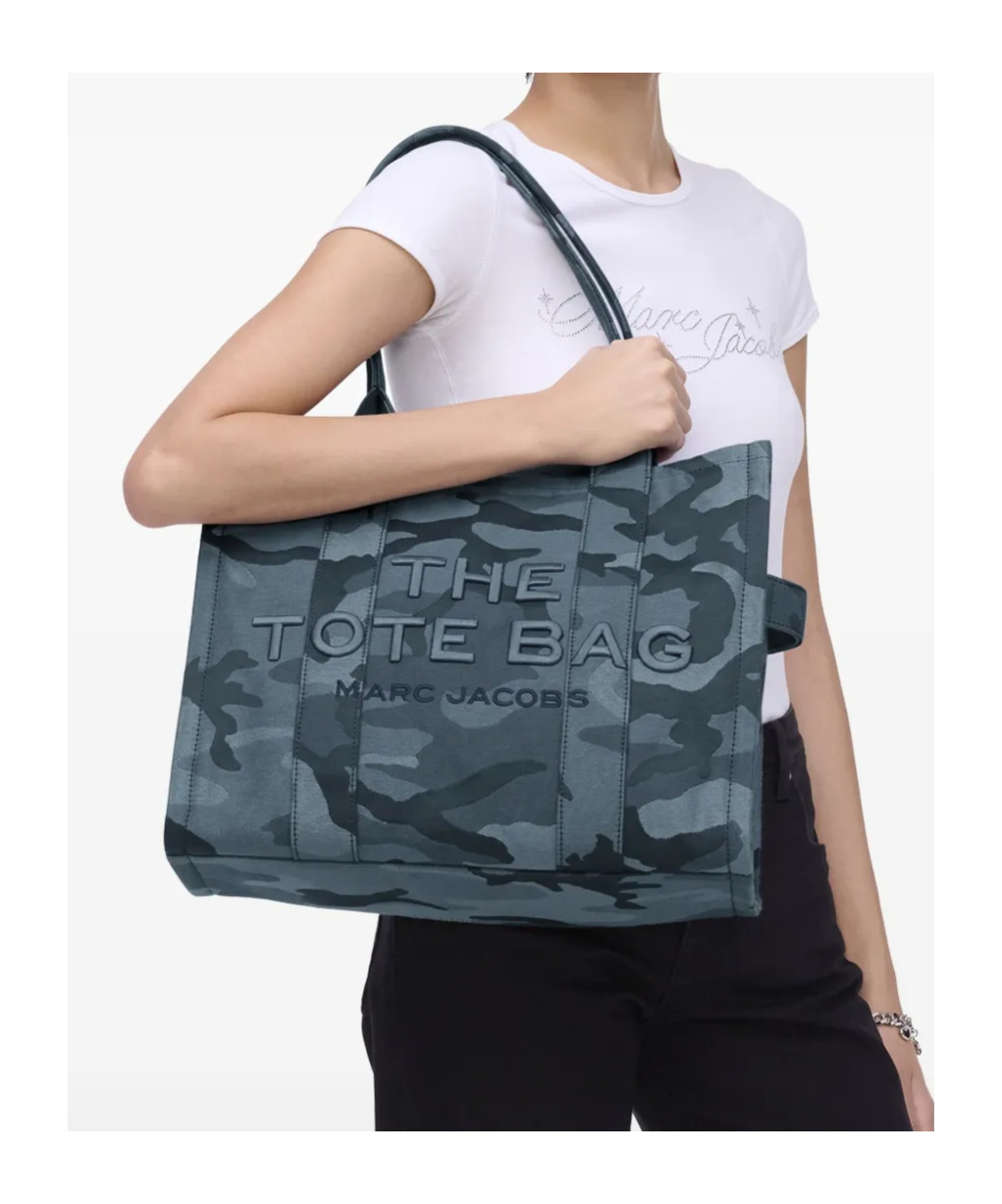 Marc Jacobs The Medium Tote Bag Camouflage In Blue In Green