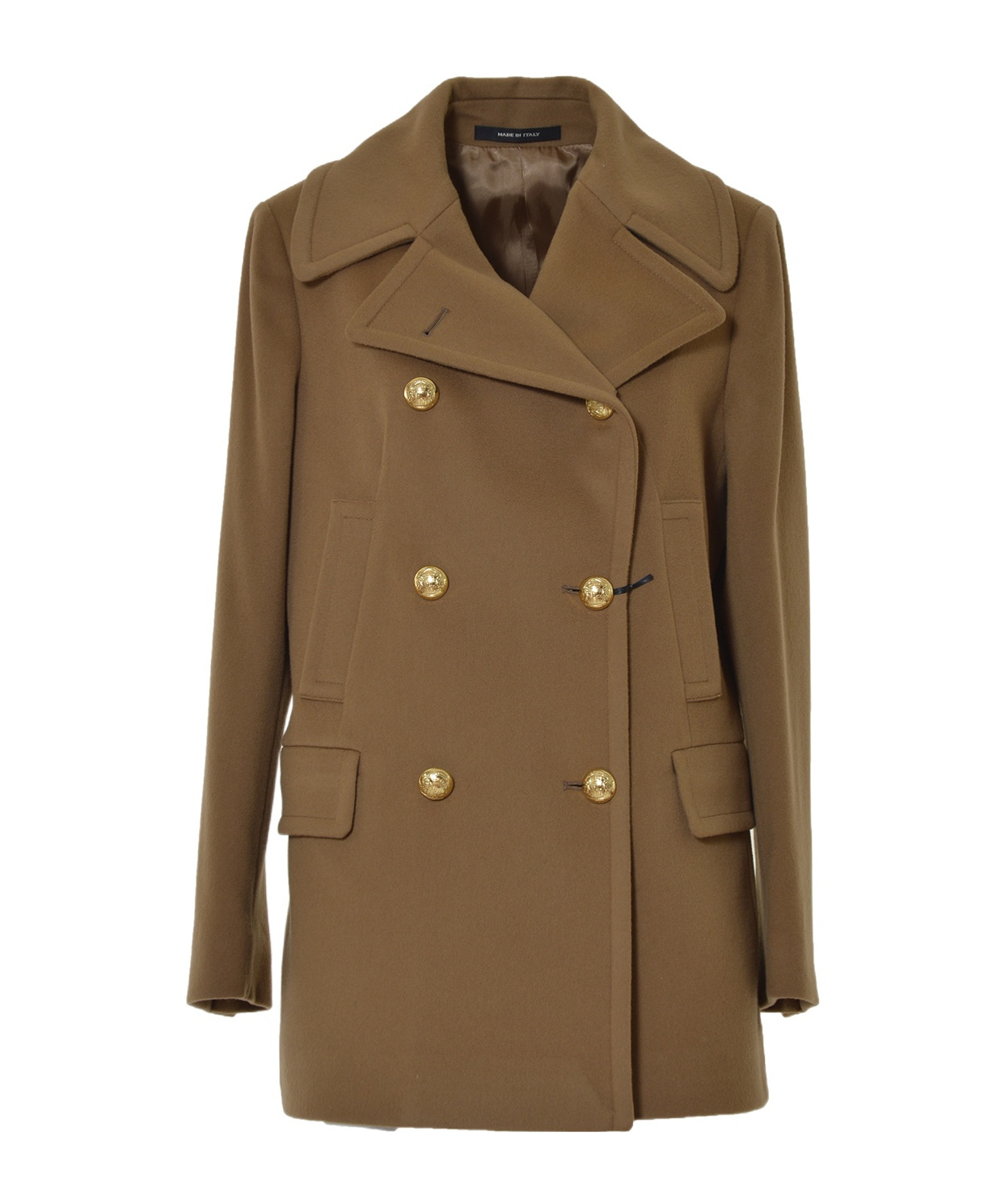 Tagliatore Camel Cashmere And Wool Blanche Coat