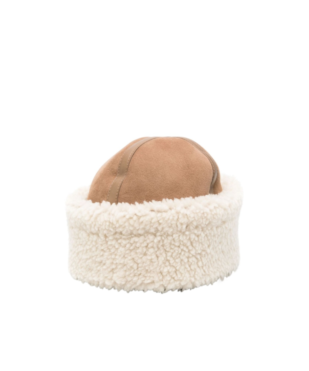 Totême Shearling-trimmed Suede Hat In Nude