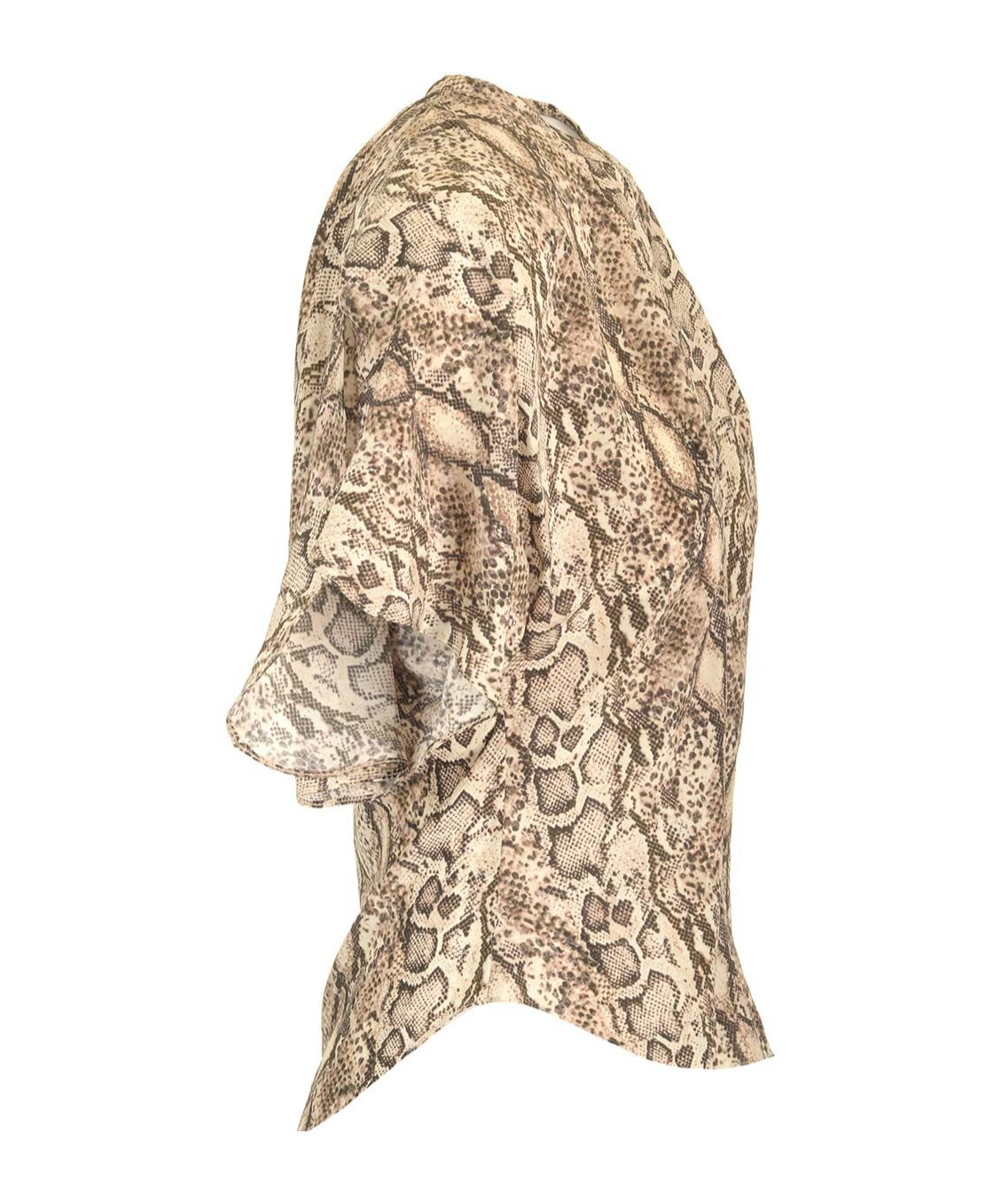 Isabel Marant Karlita Abstract Printed Top In Nude