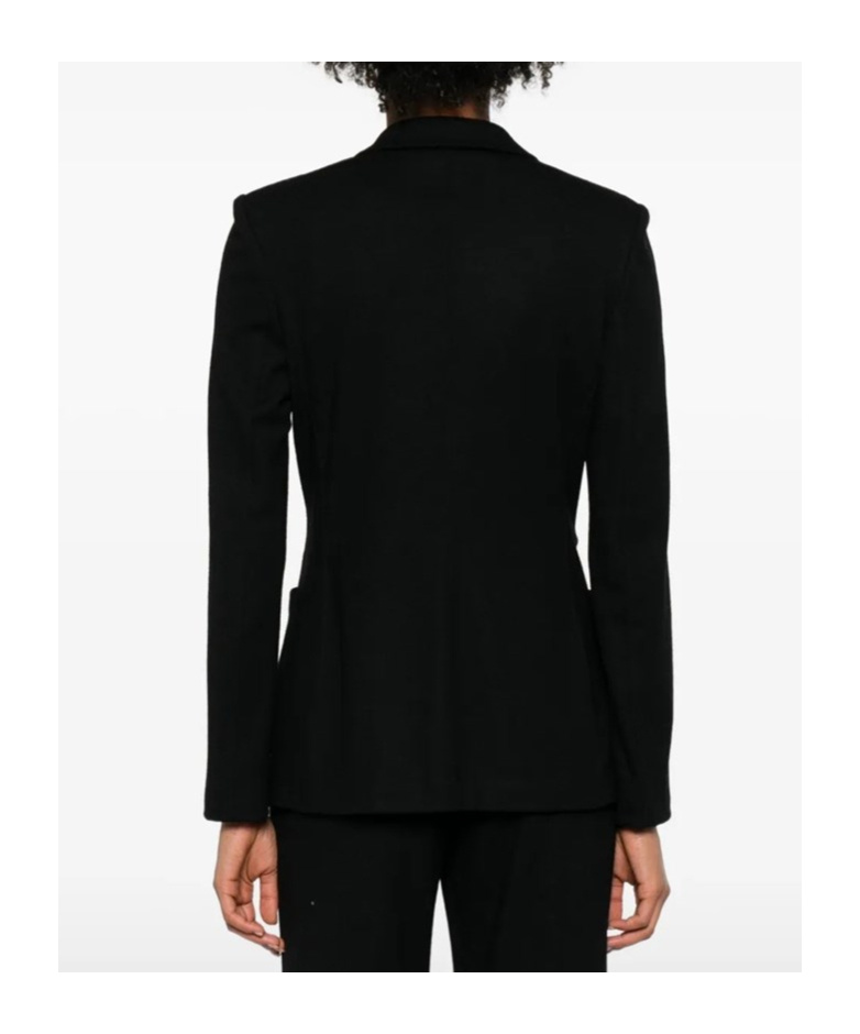 Harris Wharf London Double-breasted Blazer In Black