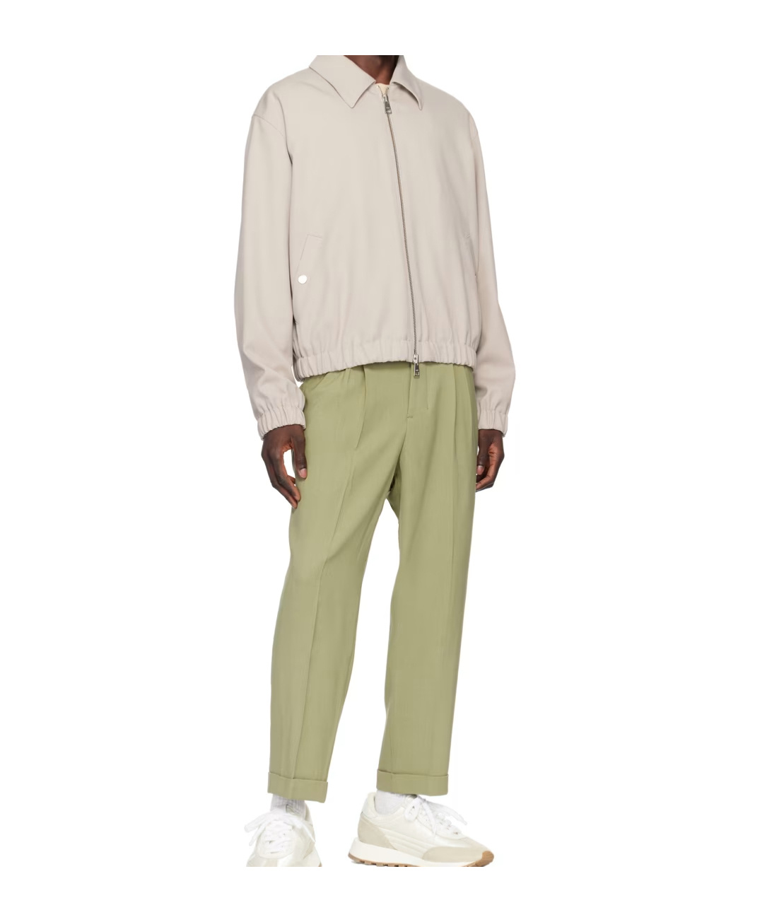 Ami Alexandre Mattiussi Ami De Cœur Pilot Jacket In White