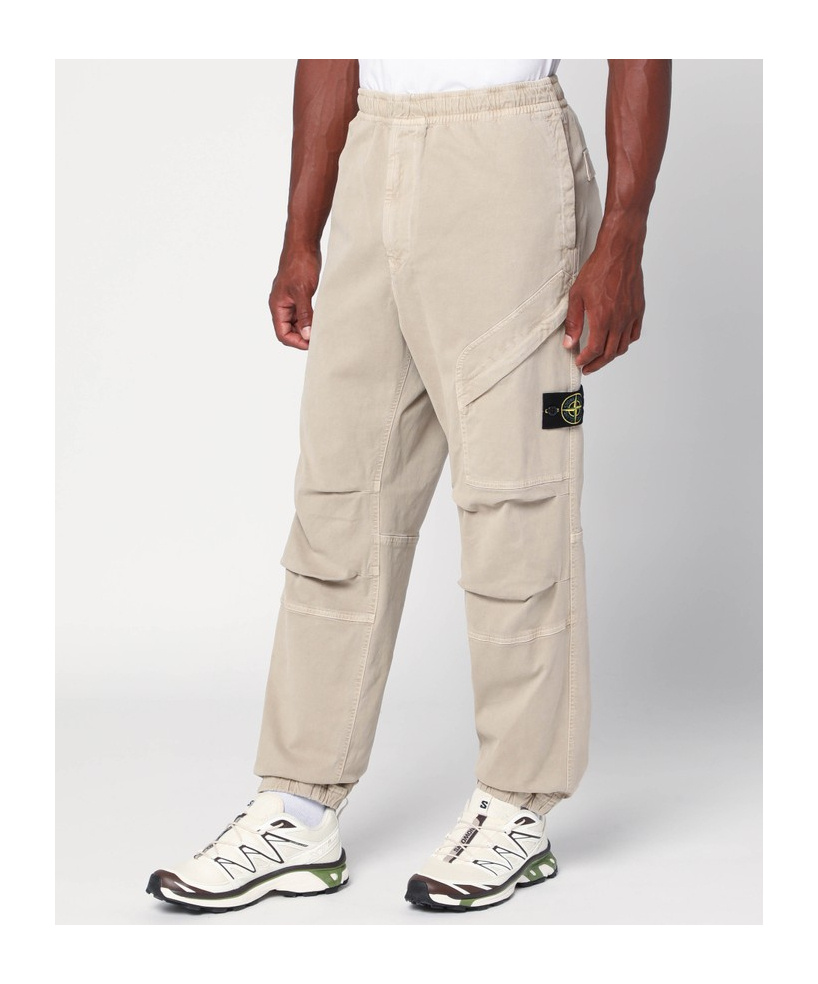Stone Island Desert-coloured Trousers In Cotton In Neutral