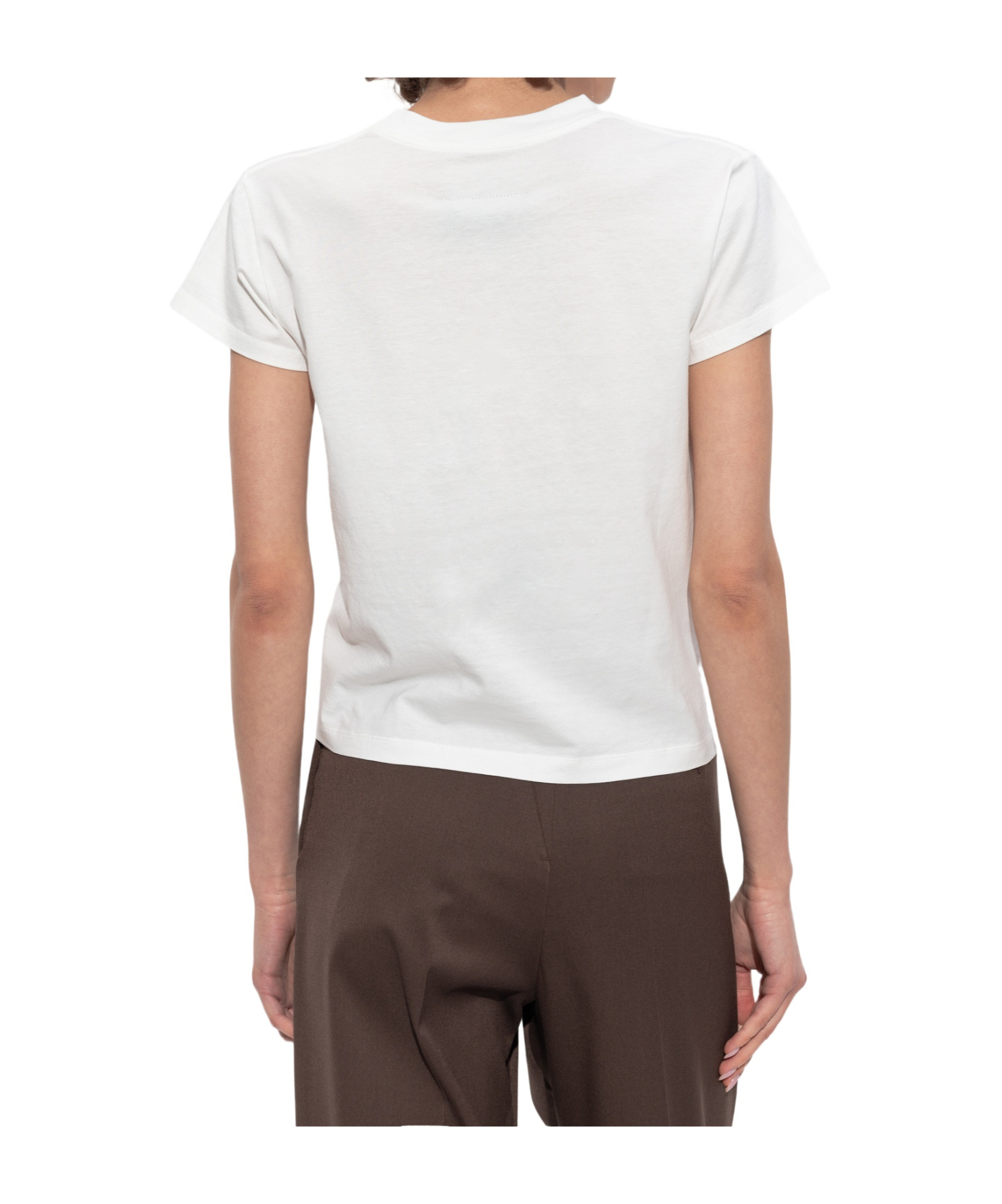 Mm6 Maison Margiela Numeric Cotton Jersey T-shirt In White