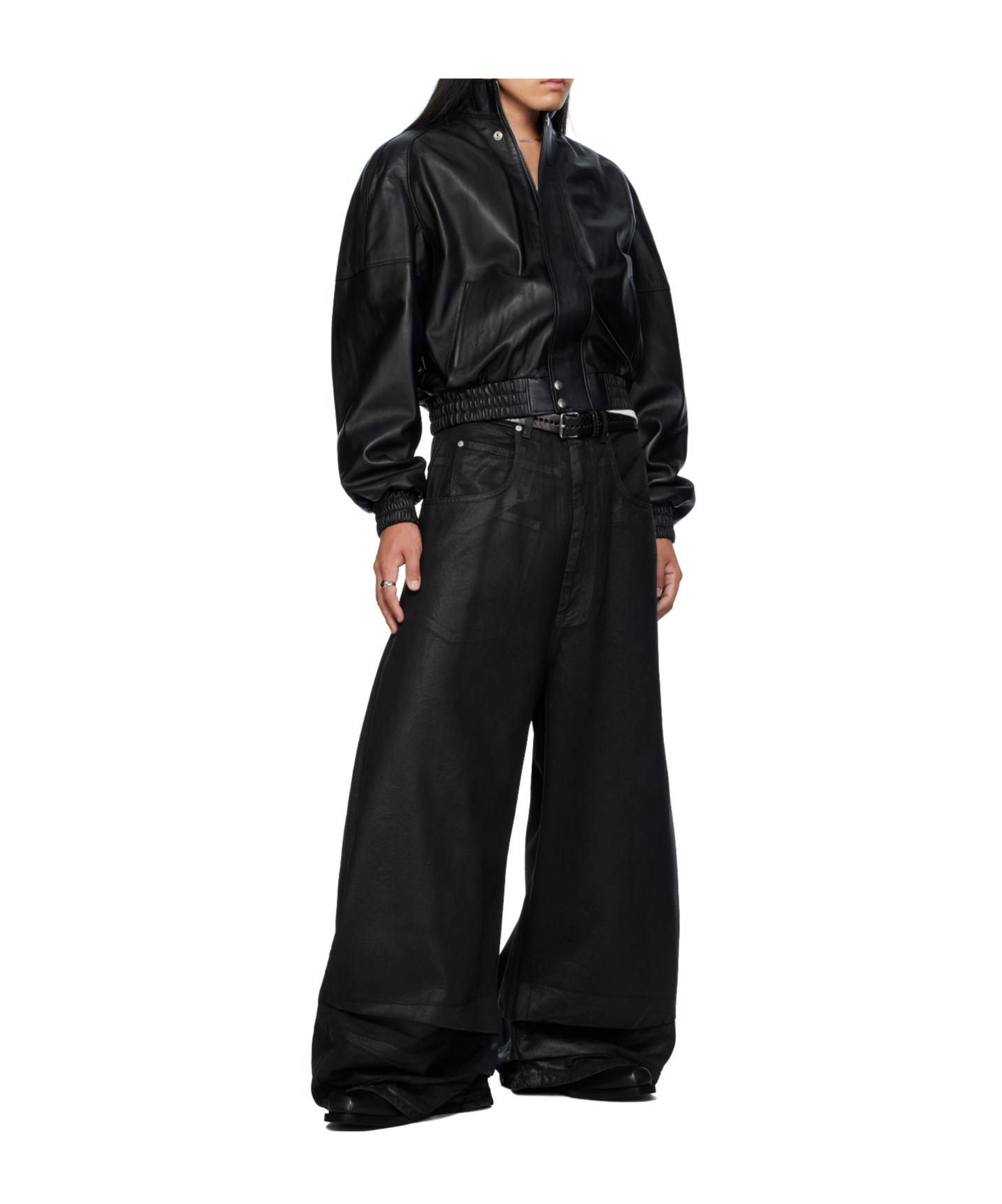 Lu'u Dan Coated Double Xl Jeans In Black