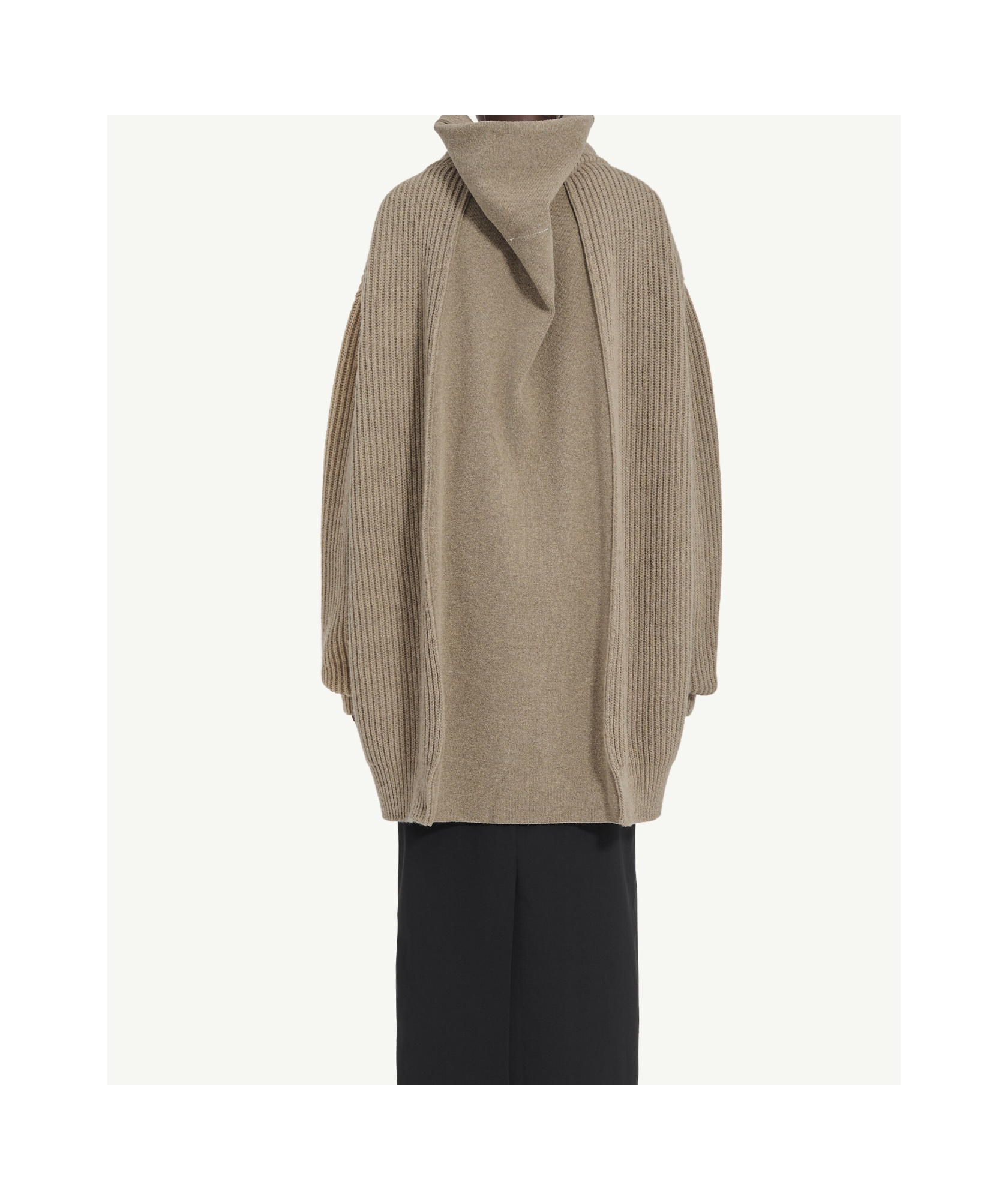 Mm6 Maison Margiela Ribbed Knit Cardigan In Green