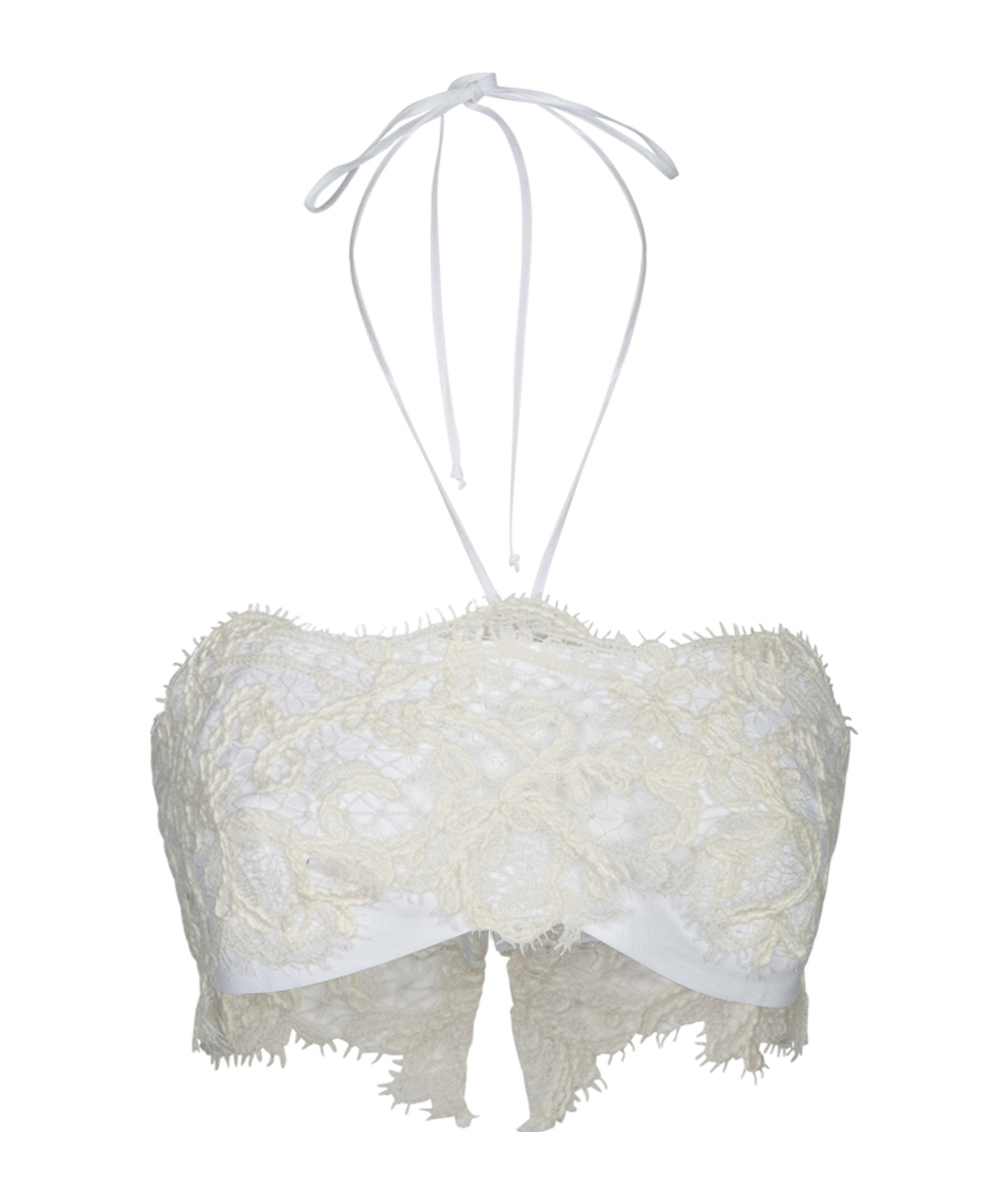 Ermanno Scervino Lace Halterneck Top In White