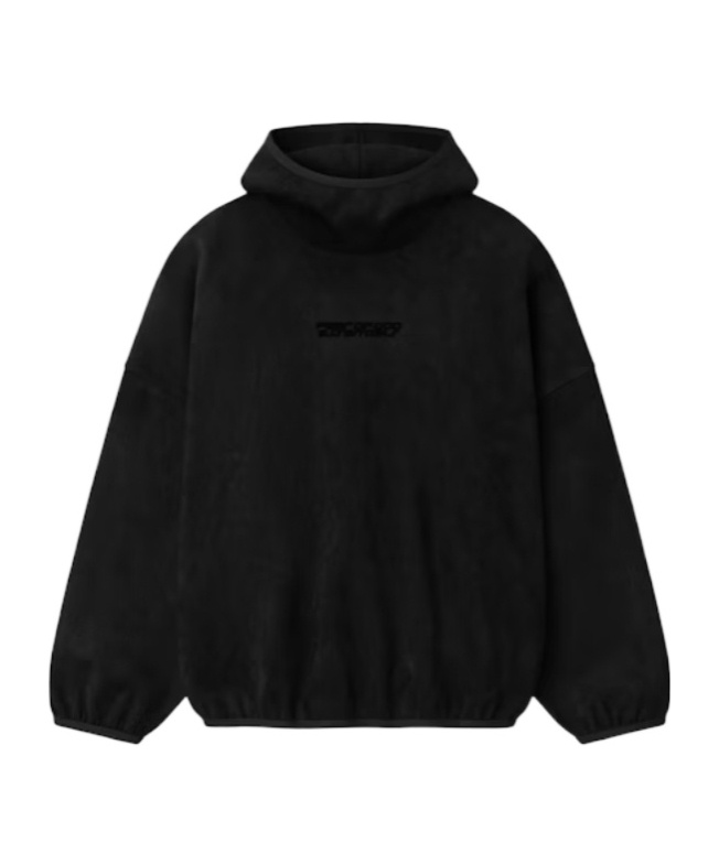 Essentials Long-sleeved Hooded Sweatshirt In Black