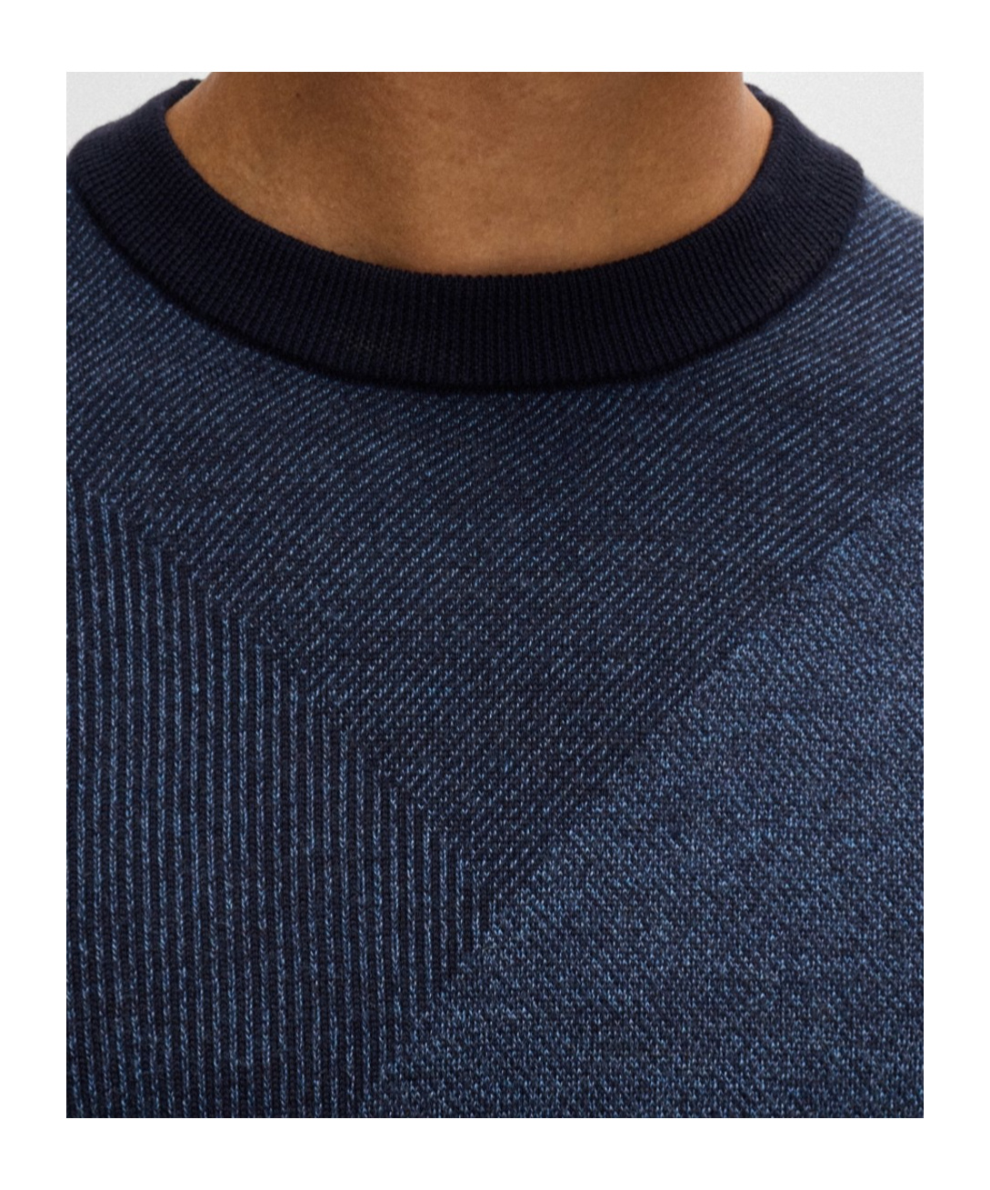 HUGO BOSS TWO-TONE JACQUARD SWEATER