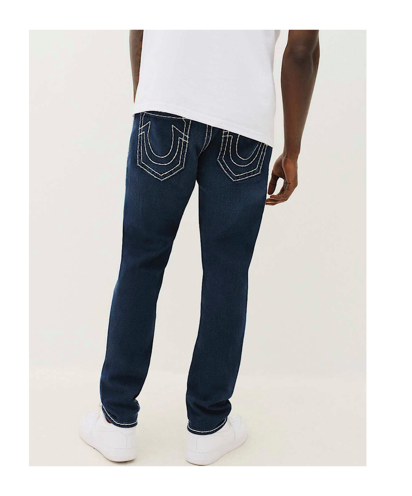 True Religion Rocco Mens Relaxed Dark Wash Skinny Jeans In Blue