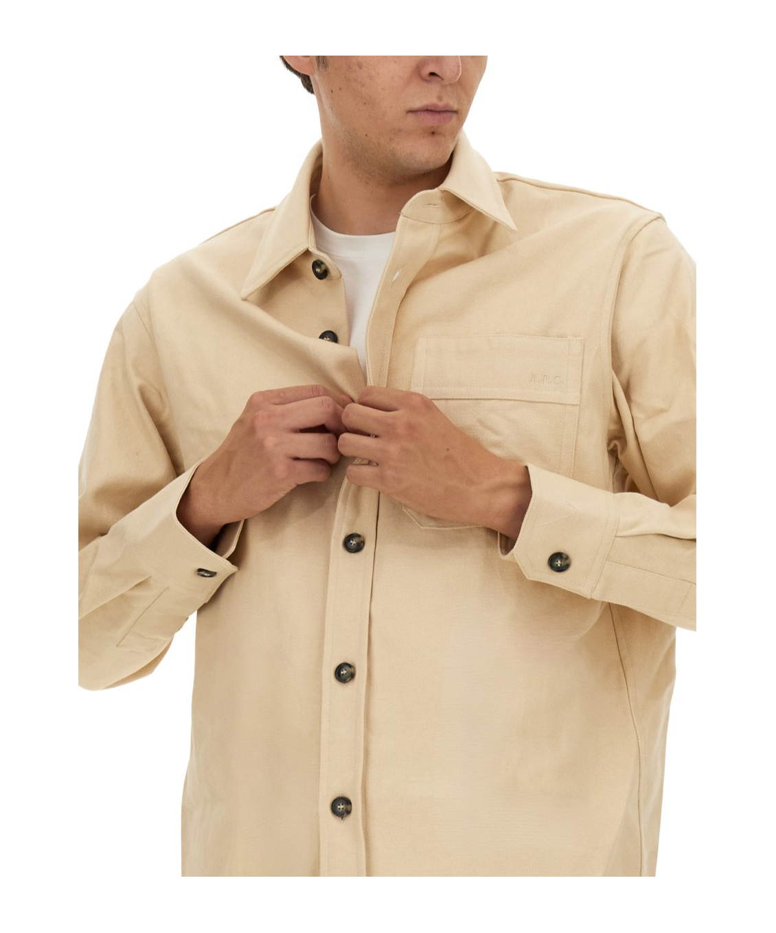 Apc Boxy Fit Jacket With Classic Collar In Multi