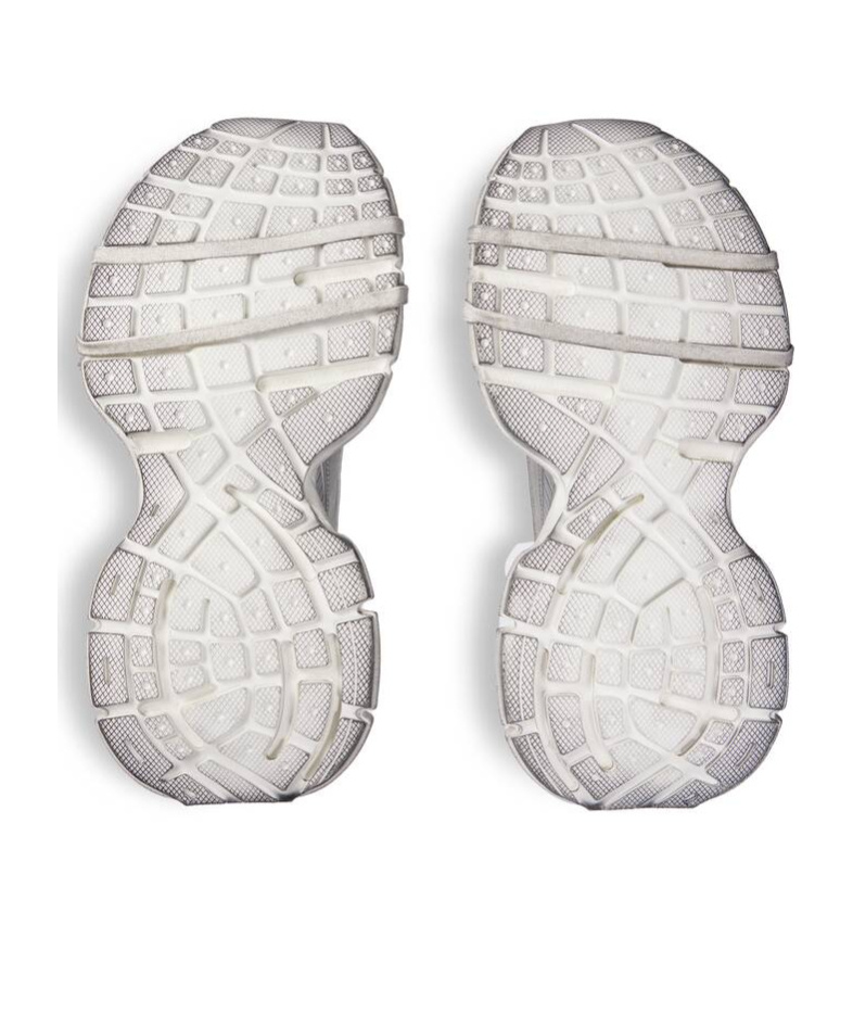 Balenciaga Eggshell Polyurethane Polyester Sneakers In Gray