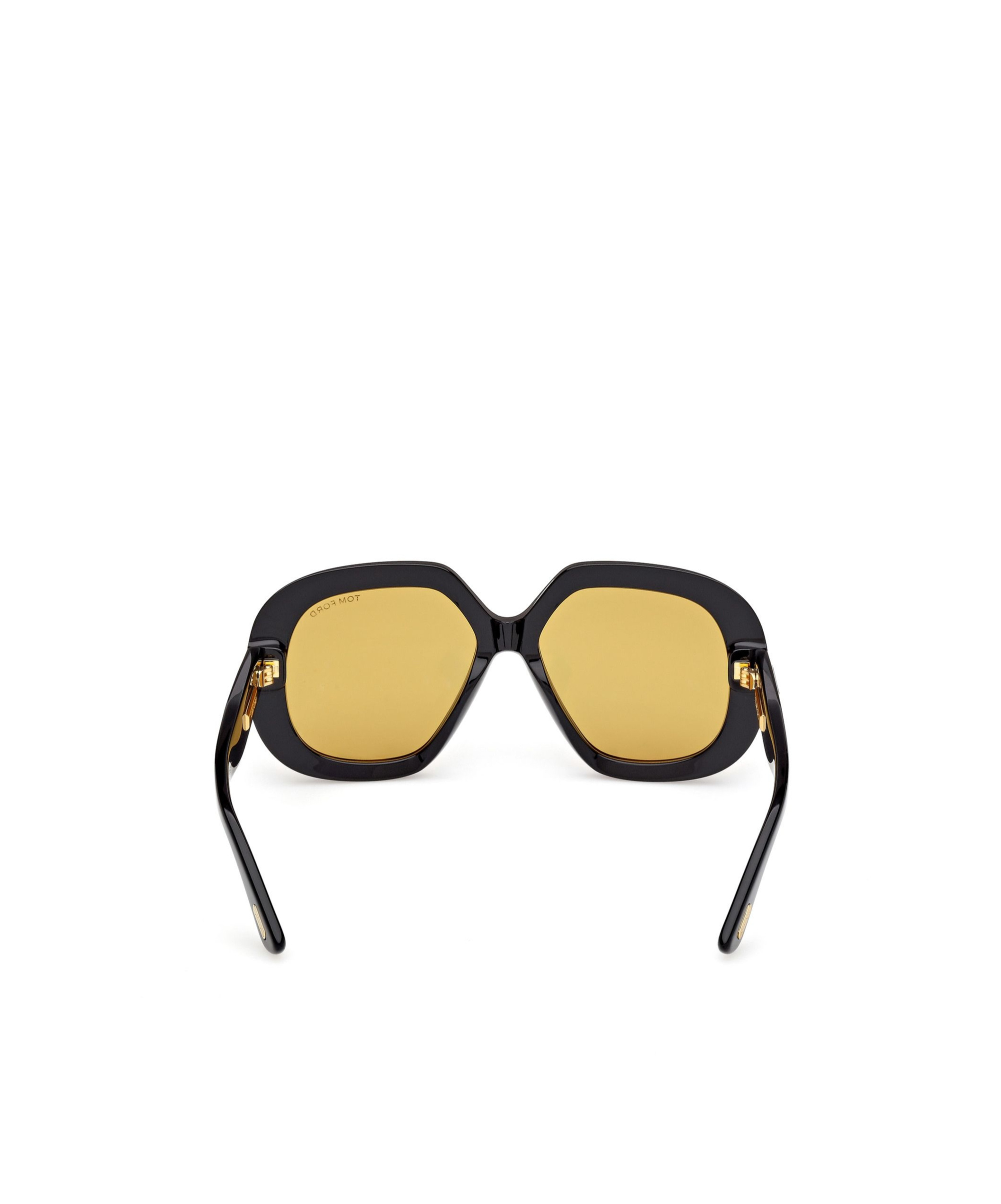 Tom Ford Icon Acetate Geometric Sunglasses In Black