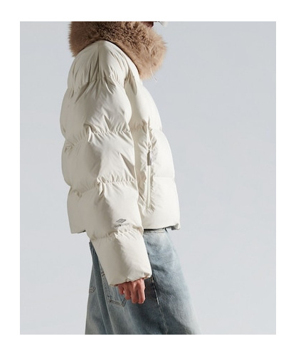 Balenciaga Women's Ski Puffer In Chalky White In White