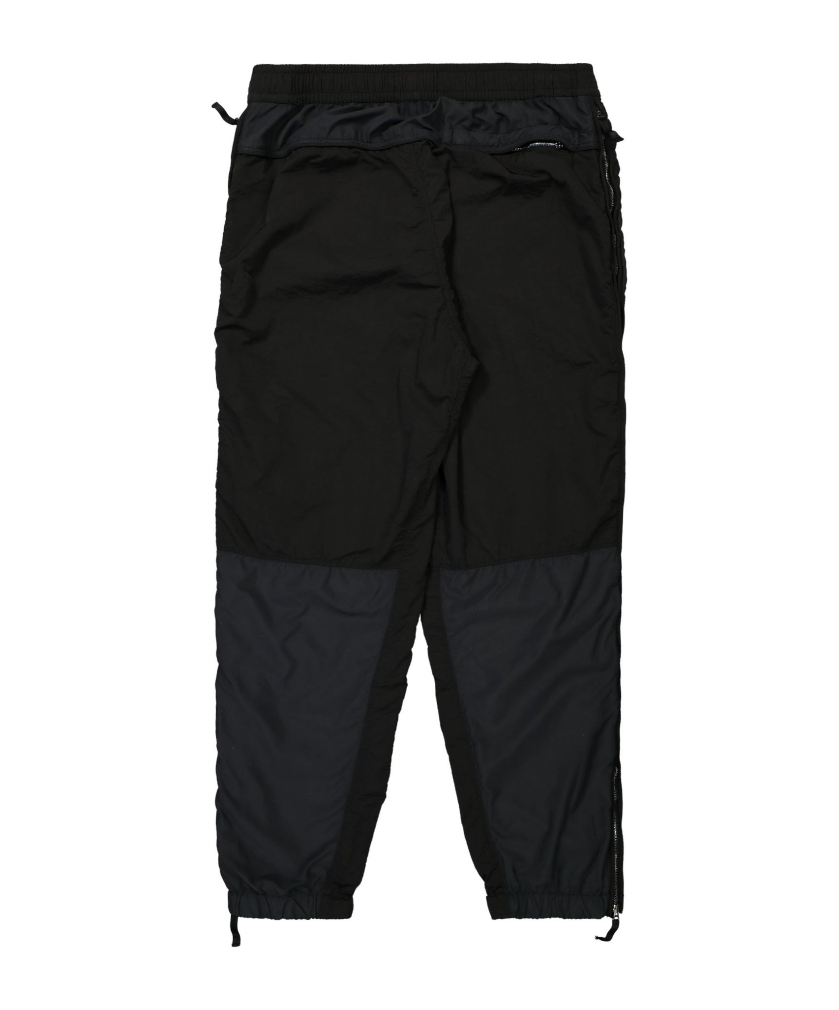 Stone Island Technical Fabric Pants With Extendable Side Zippers In Black