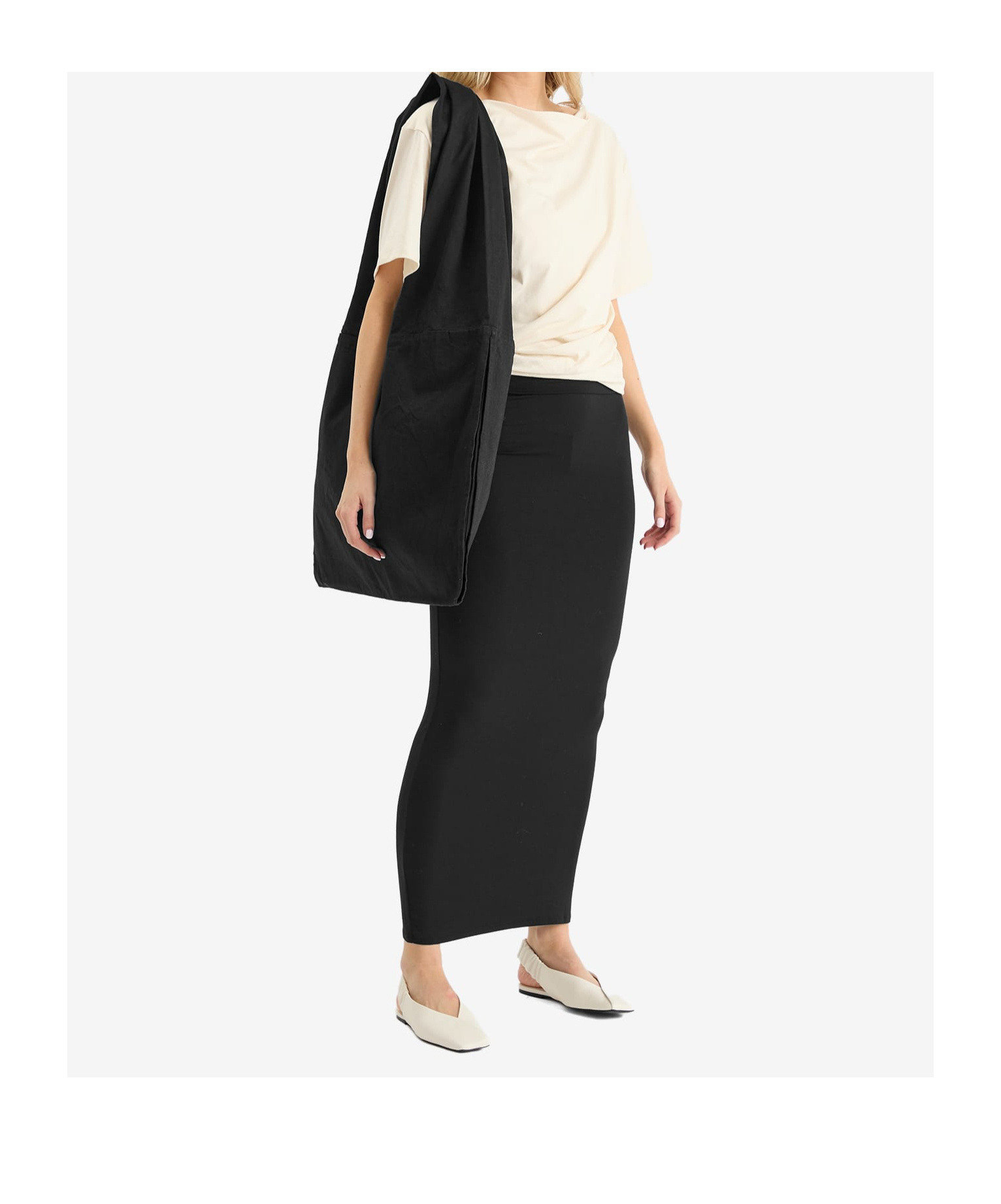 Baserange Rectangular Shoulder Bag In Black