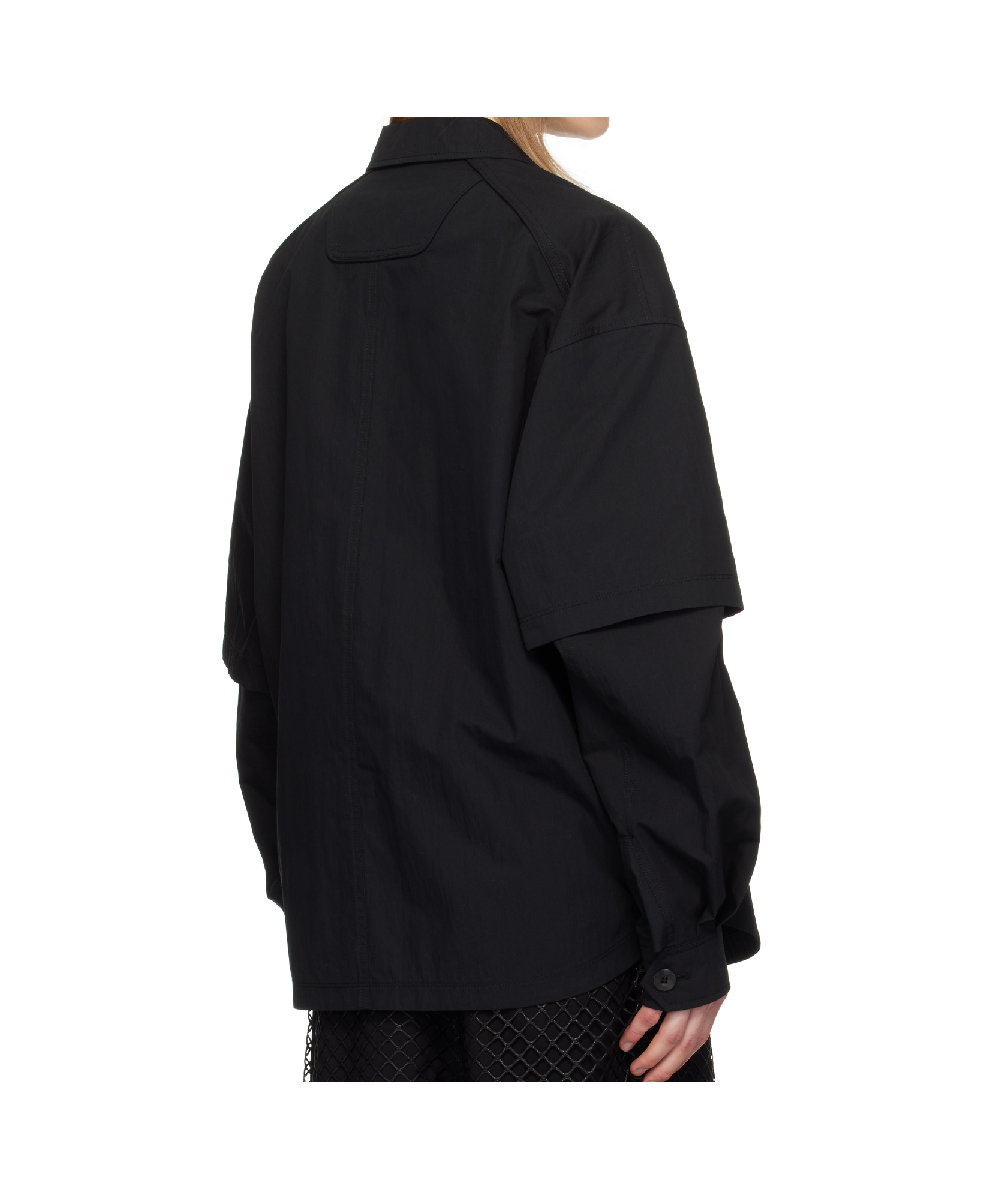 Juunj Dual Sleeve Work Shirt In Black